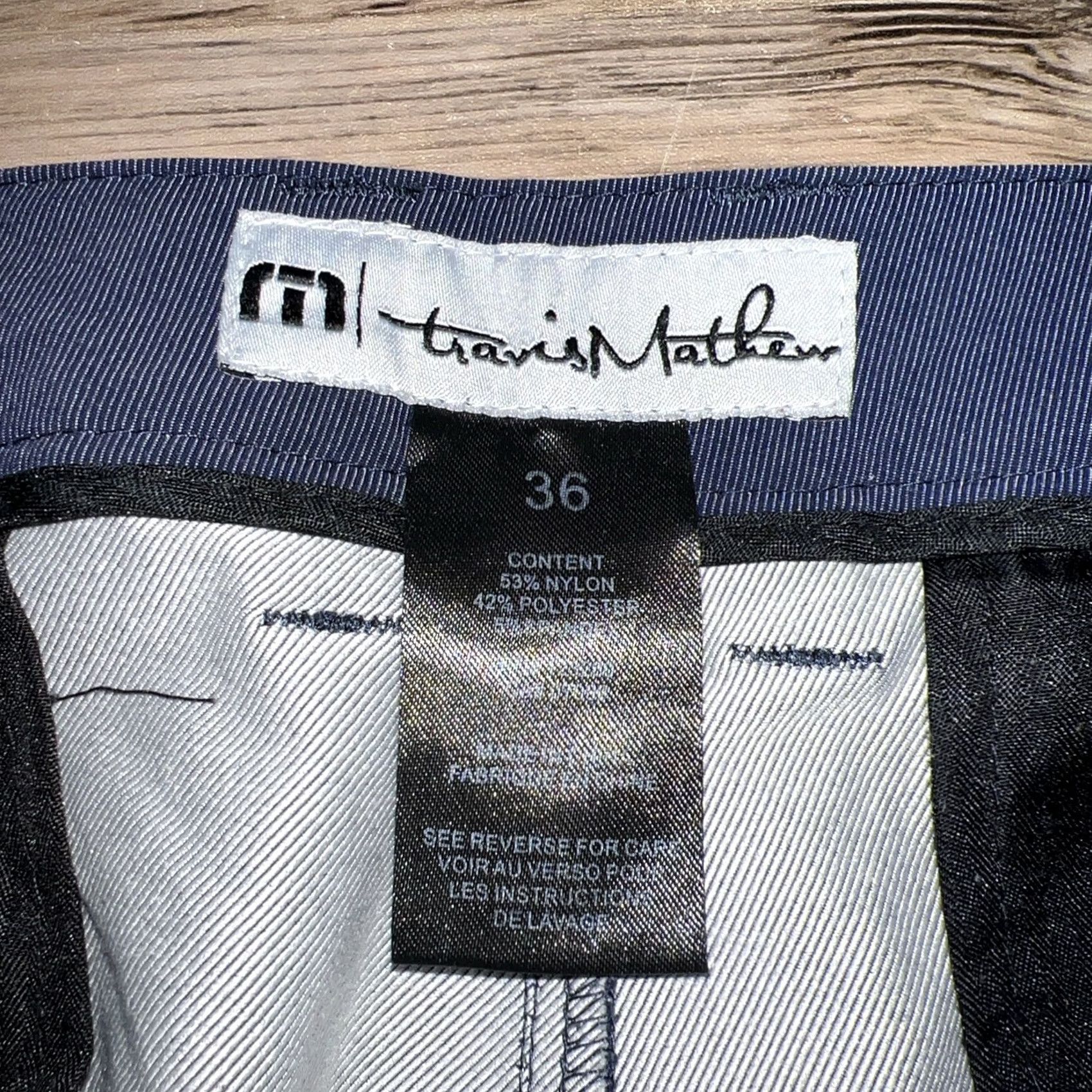 TravisMathew Travis Mathew Pants Mens 36x33 Chino Gray Blue Golf Regular Pants Size US 36 / EU 52 - 5 Thumbnail