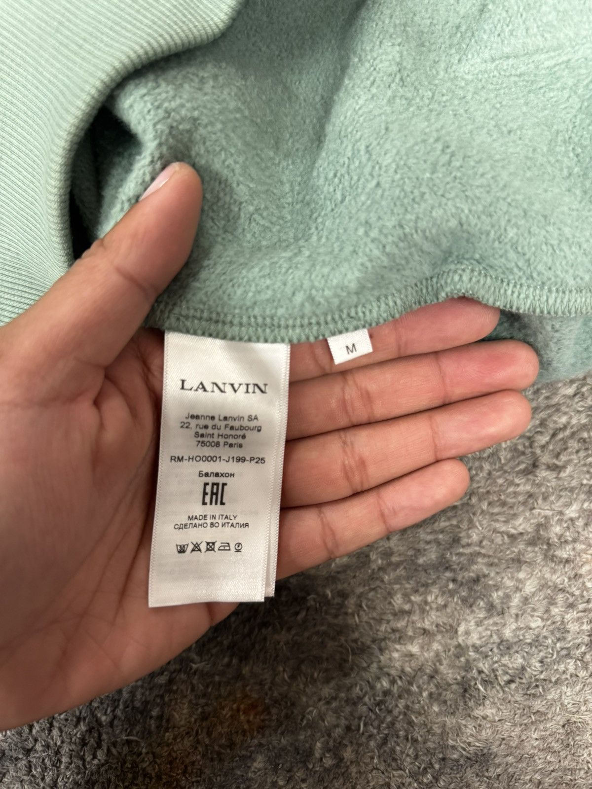 Lanvin Lanvin Green Curb Lace Hoodie Size US M / EU 48-50 / 2 - 7 Thumbnail