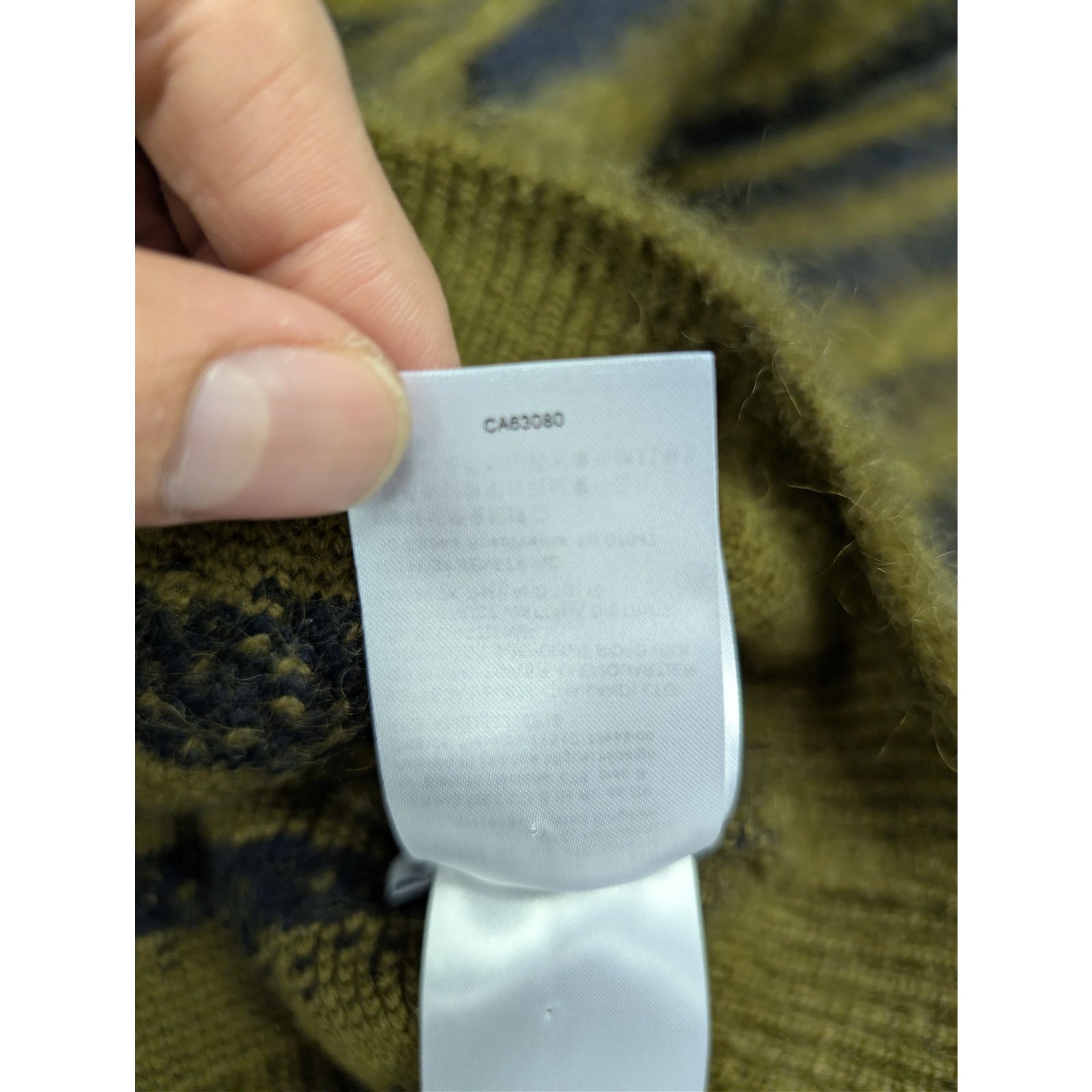 Bottega Veneta o1rshd1 HW Graphic Mohair Knitwear Sweater Gingersnap/navy Size US M / EU 48-50 / 2 - 21 Thumbnail