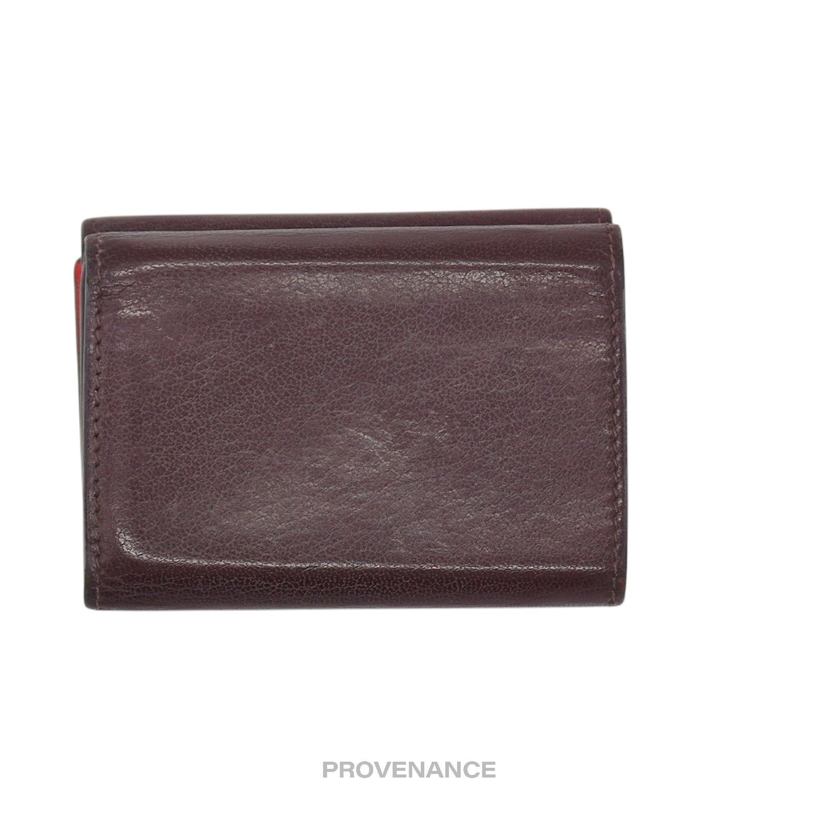 Givenchy 🔴 Givenchy Two Tone Trifold Wallet - Burgundy Red Leather Size ONE SIZE - 2 Thumbnail