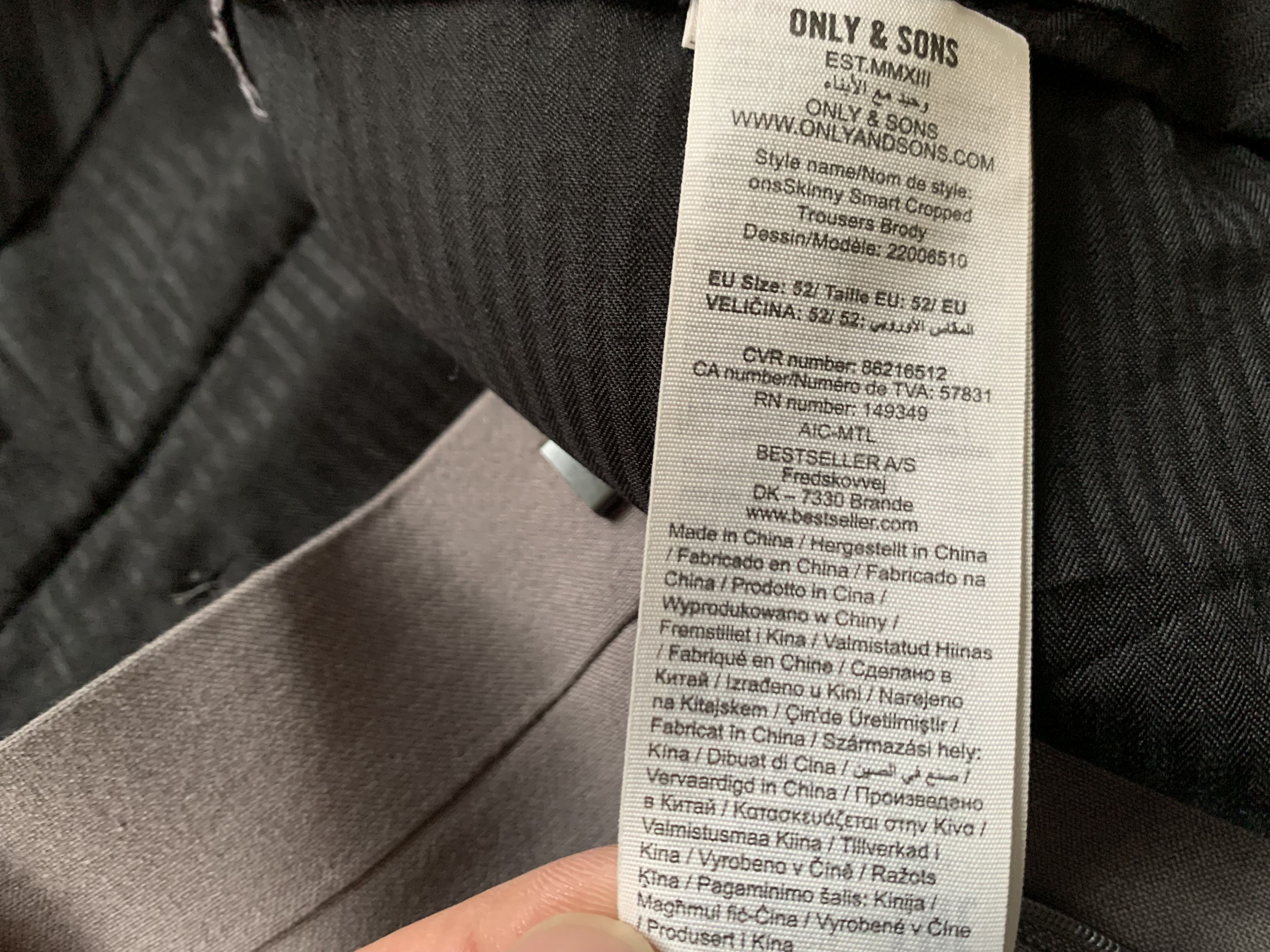 ONLY & SONS Only & Sons Skinny Smart Cropped Classic Trousers Size US 36 / EU 52 - 8 Thumbnail