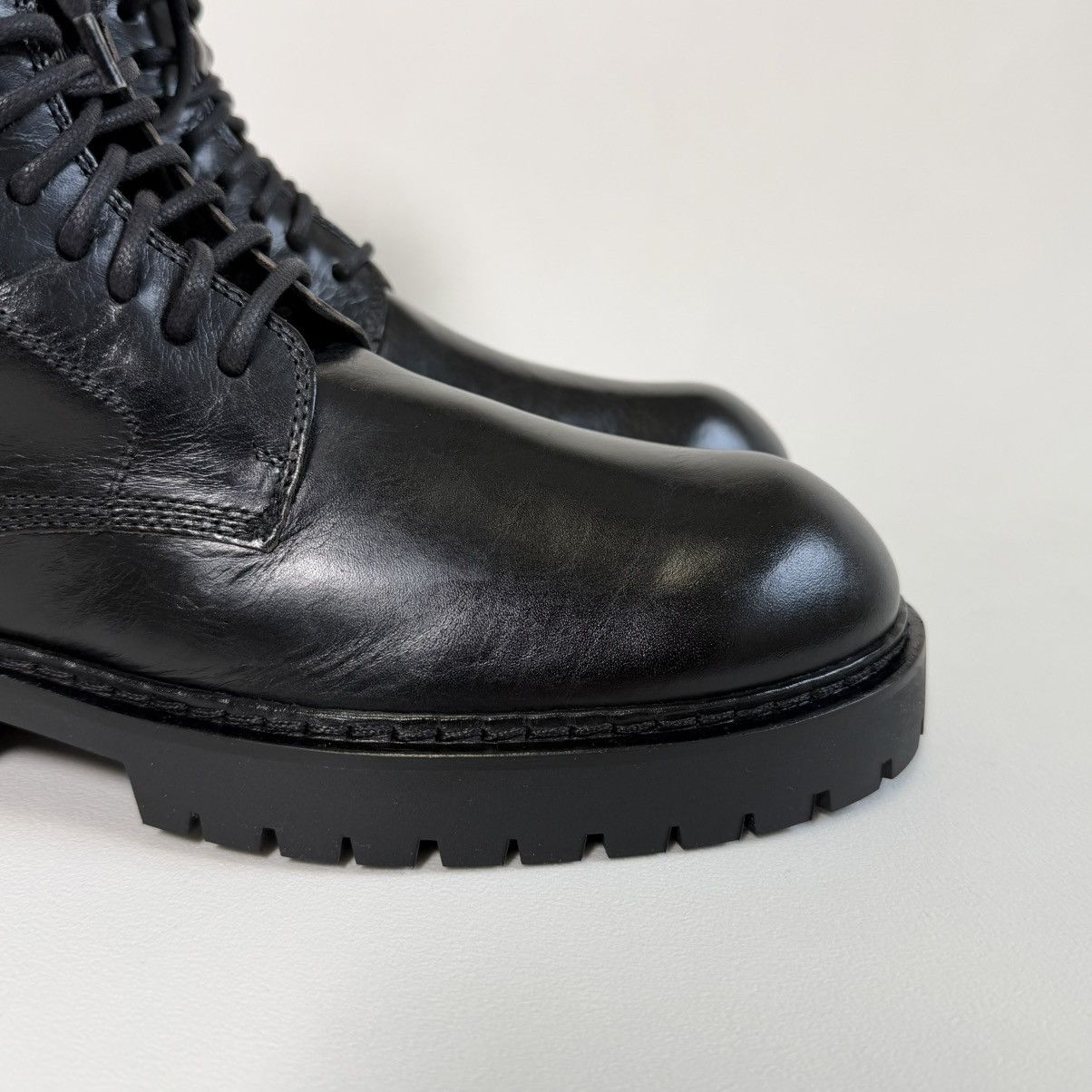 Early 2010s Black Leather Combat Boots