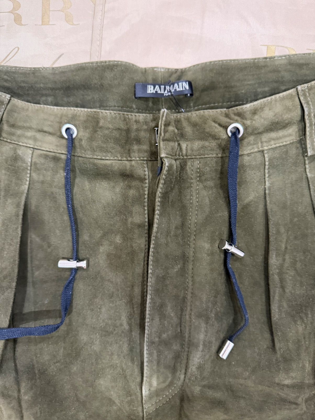 Balmain Balmain joggers suede green pants size L Size US 34 / EU 50 - 3 Thumbnail