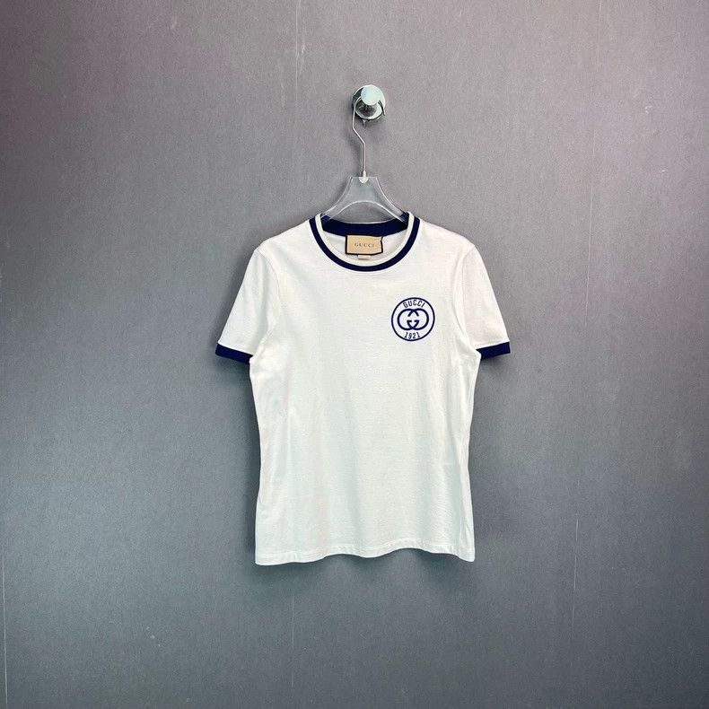 Gucci Gucci Embroidered Logo Fitted T-Shirt Size US M / EU 48-50 / 2 - 1 Thumbnail
