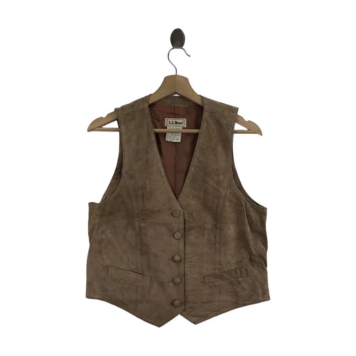 L.L. Bean Vintage 80’ L.L BEAN Genuine Leather Outdoor Vest Jacket Size S / US 4 / IT 40 - 1 Thumbnail