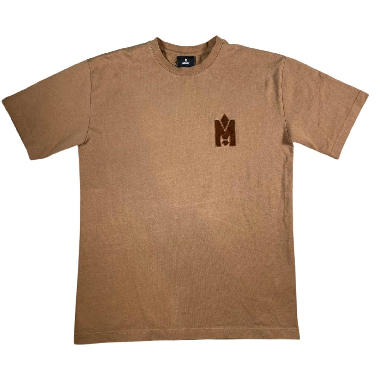 Mackage Mackage Felt Logo Tan Tee Size US S / EU 44-46 / 1 - 1 Thumbnail