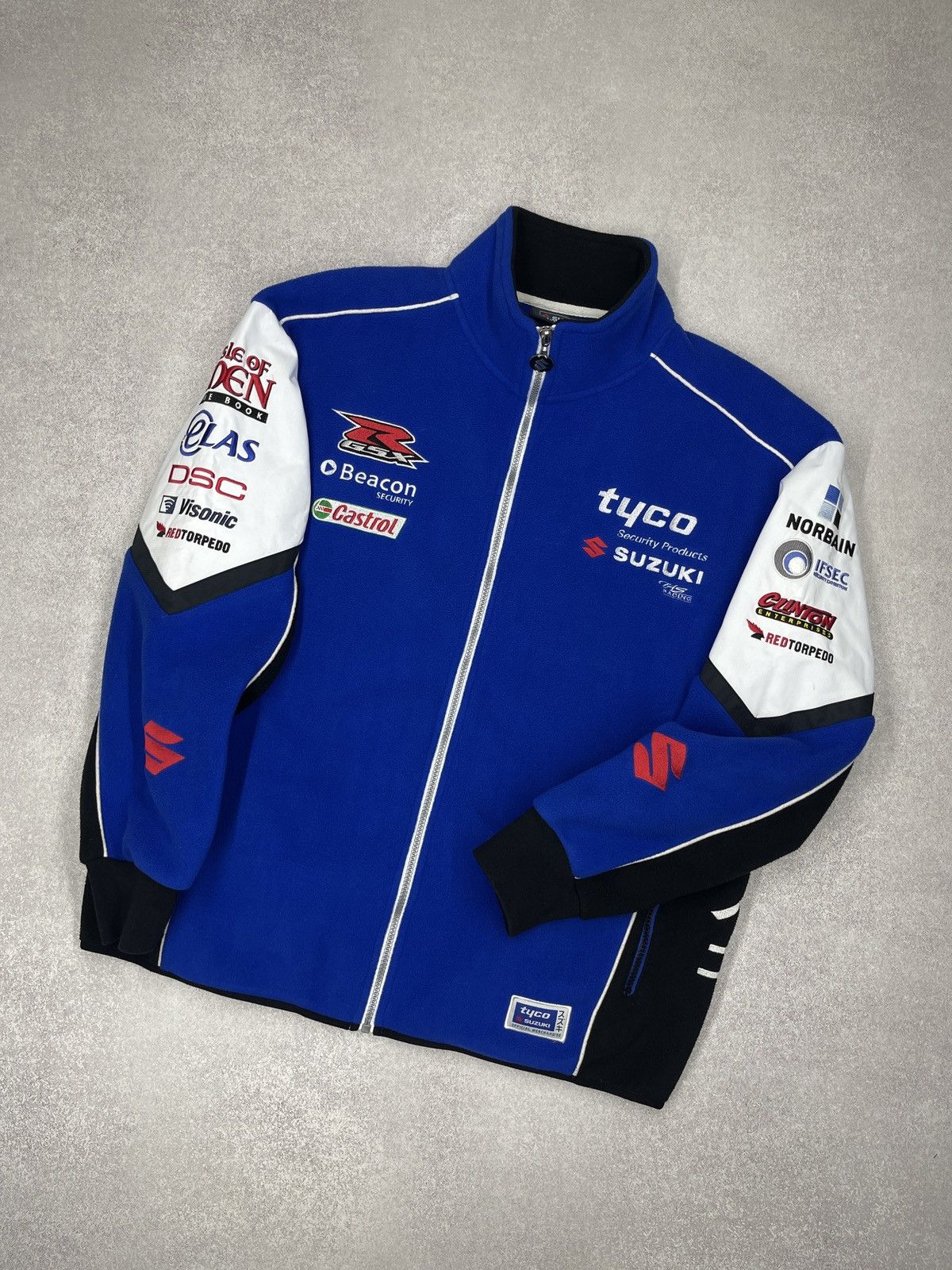 Formula 1 Suzuki Tyco TAS Racing Team Fleece Jacket GSX-R Castrol Size US L / EU 52-54 / 3 - 1 Thumbnail