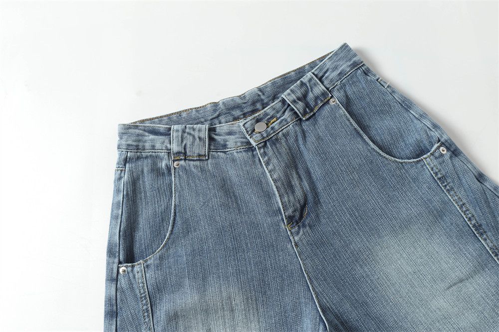 Japanese Brand × Jean Vintage loose men's distressed washed straight cutlass jeans Size US 32 / EU 48 - 3 Thumbnail