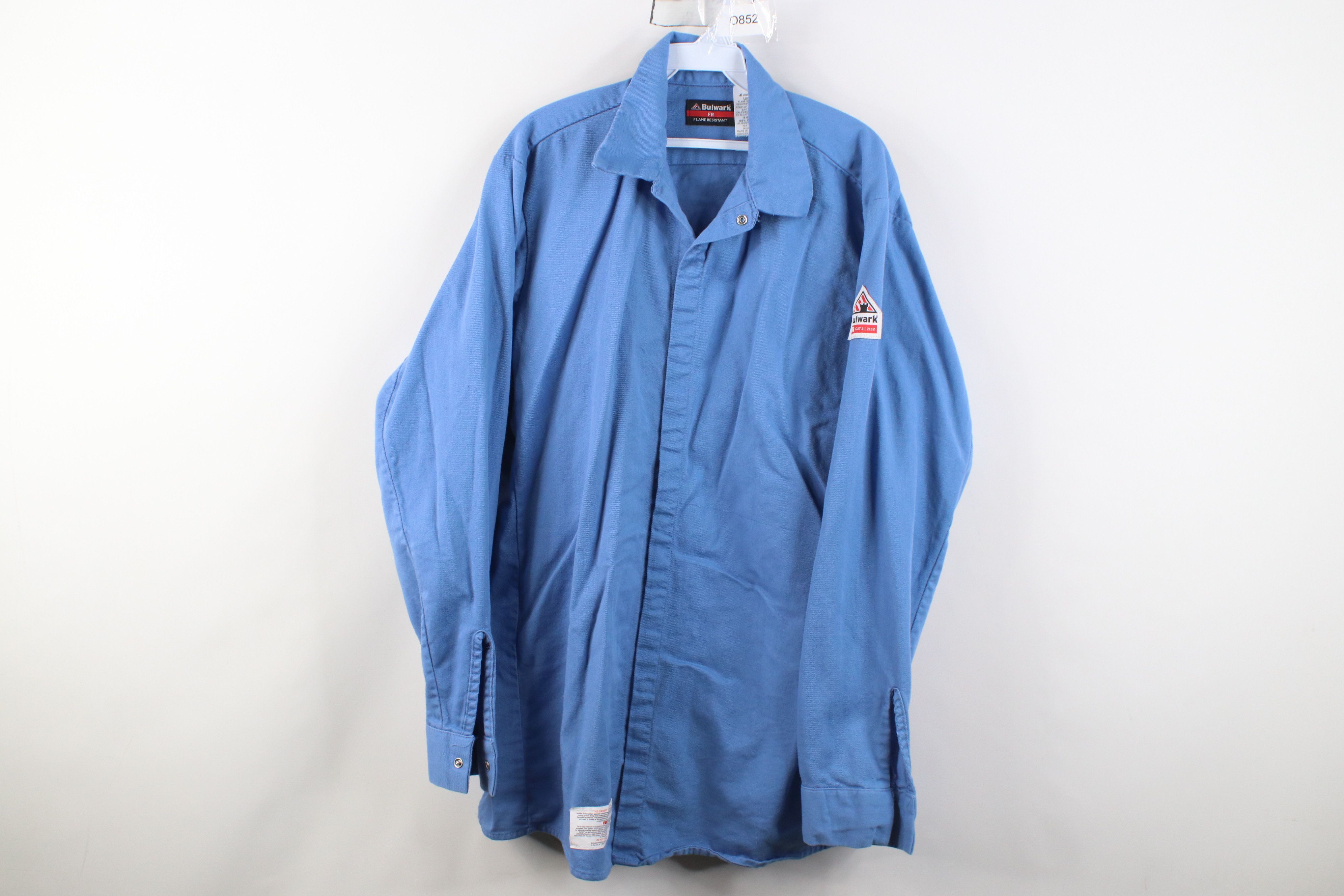 Vintage Bulwark FR Fire Flame Resistant Twill Snap Button Shirt Size US L / EU 52-54 / 3 - 1 Thumbnail