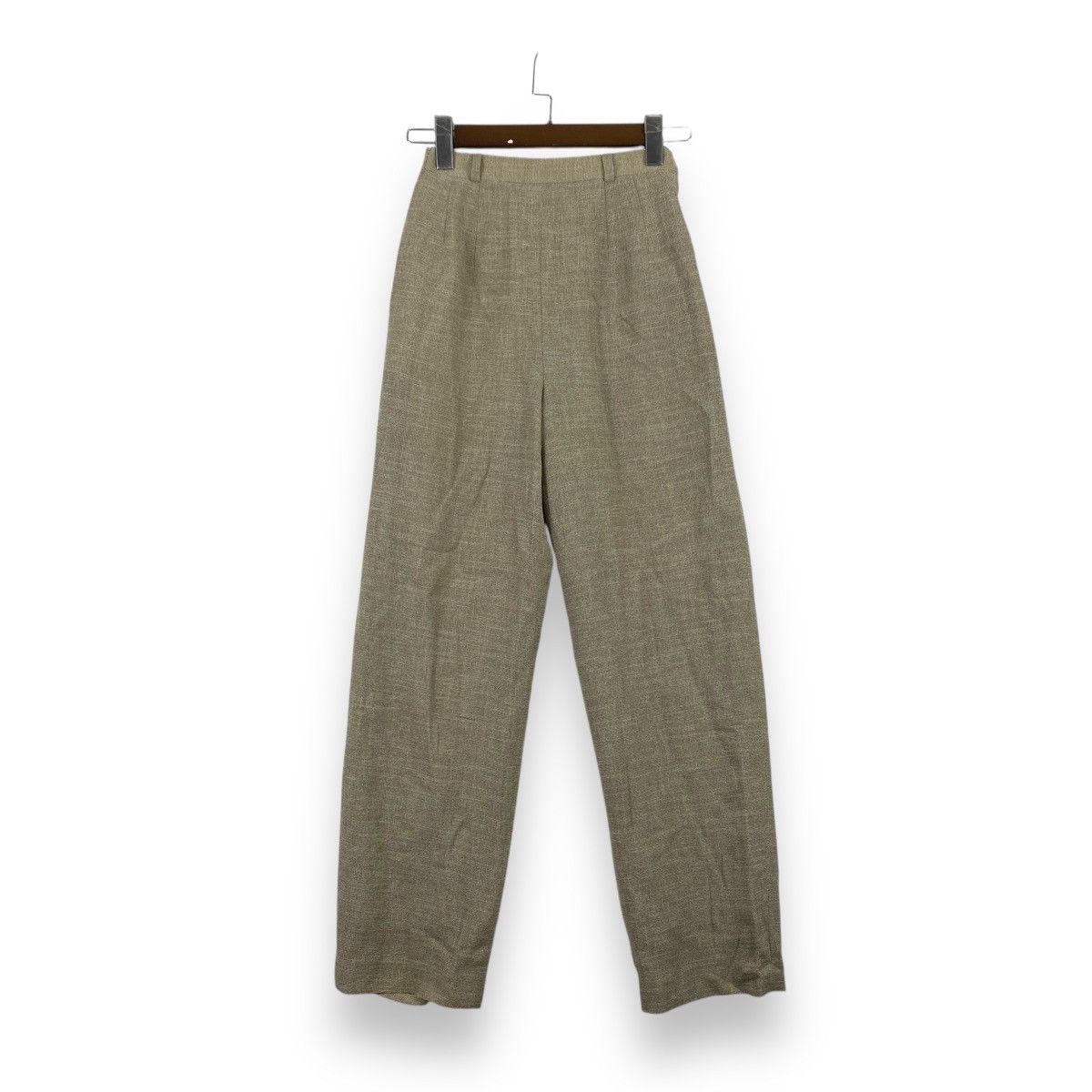 Vintage Vintage PRENON ASSHU Women’s Linen Blend High Waist Trousers Size 24" / US 00 / IT 34 - 1 Thumbnail