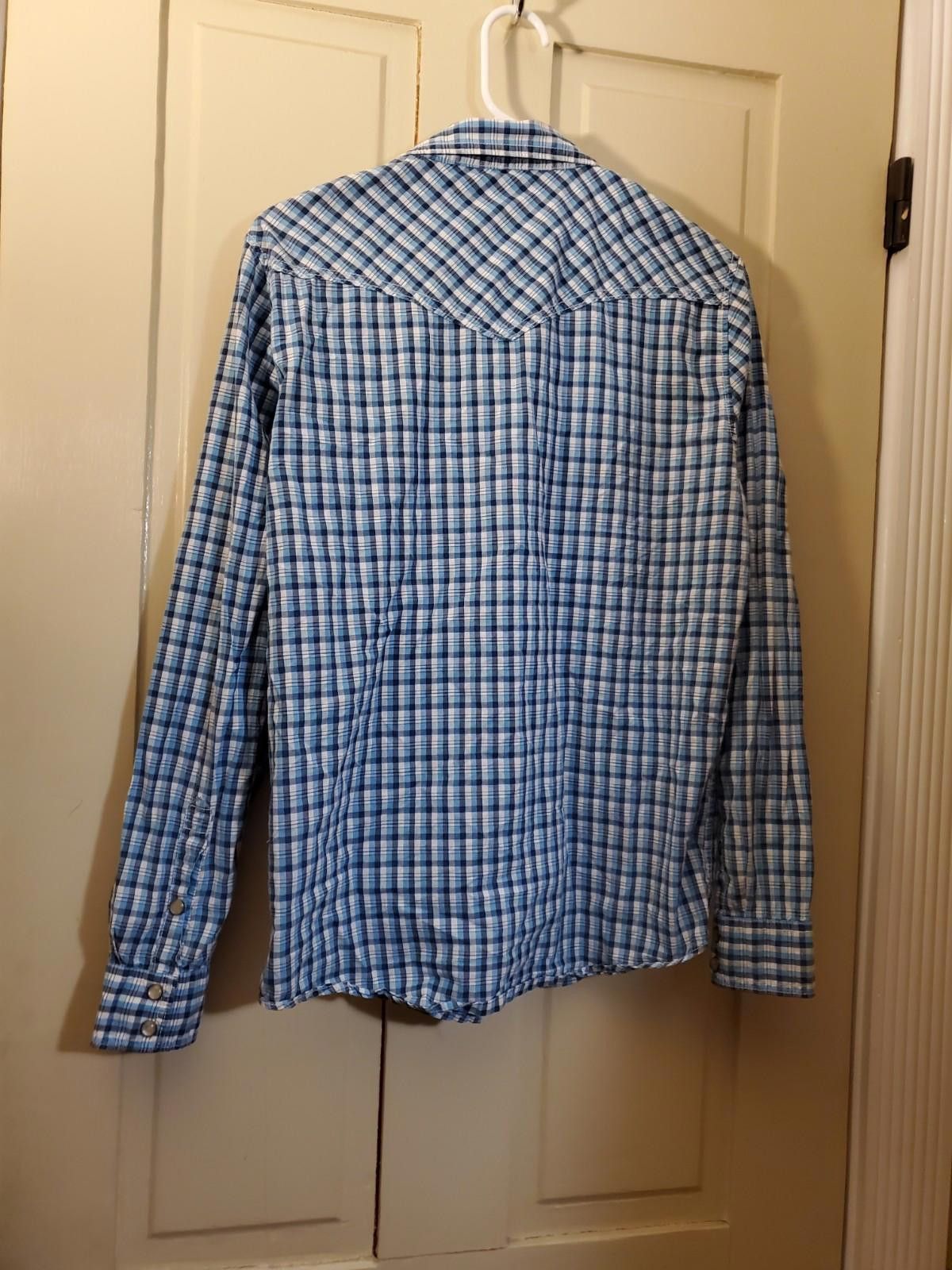 Aeropostale Aeropostale Mens SM Western Pearl Snap Vintage LS Plaid Size US S / EU 44-46 / 1 - 2 Thumbnail