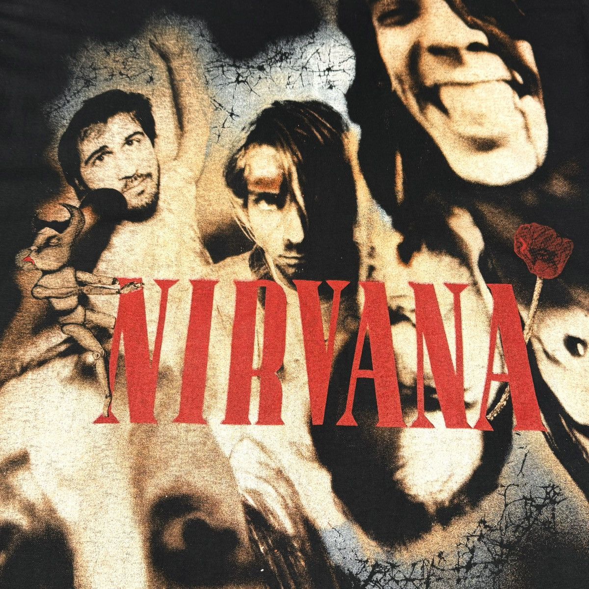 Band Tees Vintage 90s DS PACKAGED Nirvana Empire All Over Euro T Shirt Size US XL / EU 56 / 4 - 7 Thumbnail