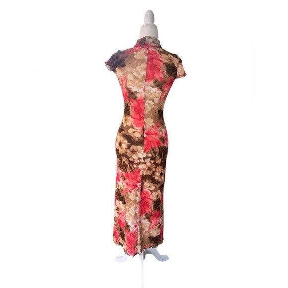 Other Vintage MOA MOA Floral Print Women's Midi Semi-Sheer Dress Size S / US 4 / IT 40 - 4 Thumbnail