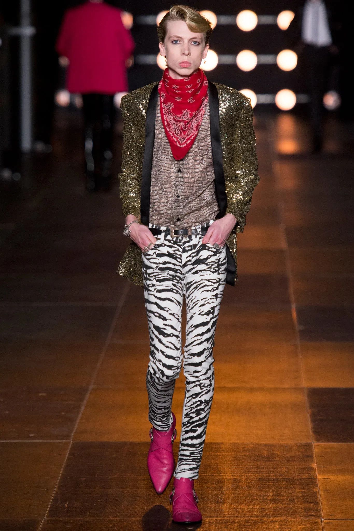 Saint Laurent Paris SLP - Hedi Slimane - S/S 14 - D02 Zebra-Print