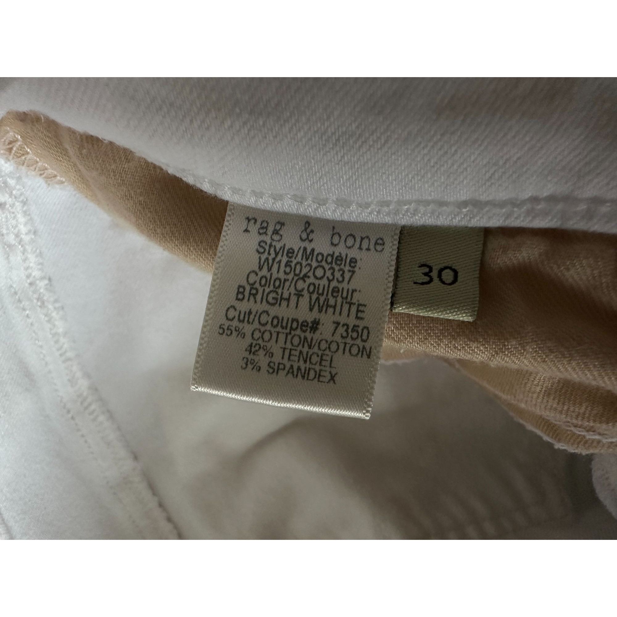 Rag & Bone Rag & Bone white skinny jeans, soft stretchy denim sz 30 Size 30" / US 8 / IT 44 - 4 Thumbnail