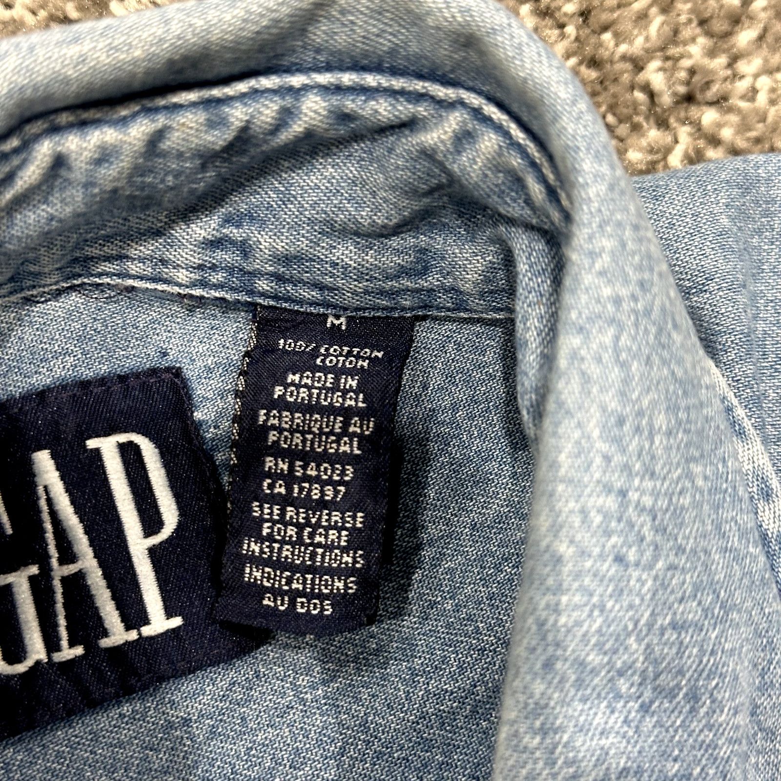 Gap VTG 90s Gap Denim Shirt Mens M Plaid Long Sleeve Gorpcore Size US M / EU 48-50 / 2 - 4 Thumbnail