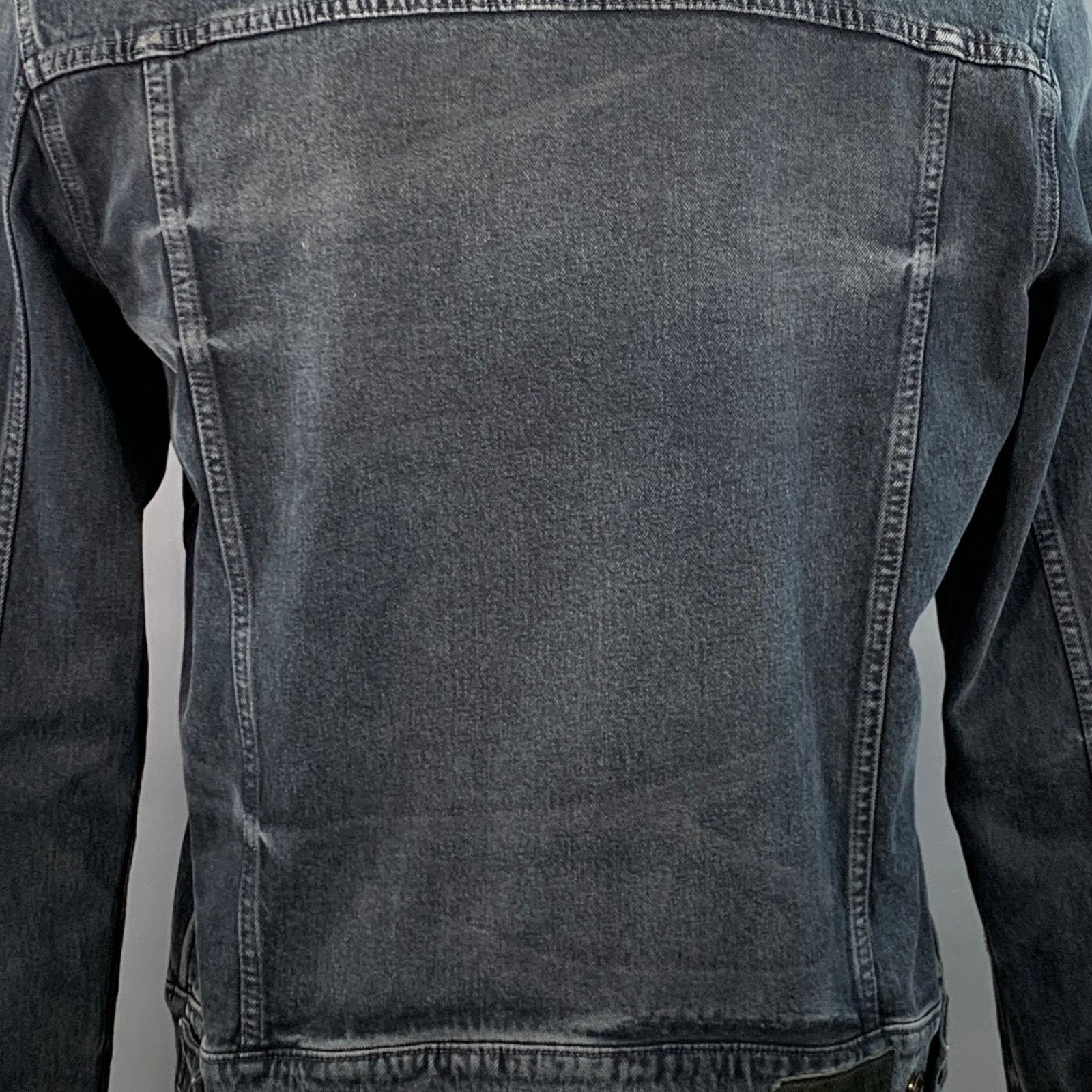John Varvatos XL Blue Grey Cotton Blend Denim Twill Patch Pockets Jacket Size US XL / EU 56 / 4 - 5 Thumbnail