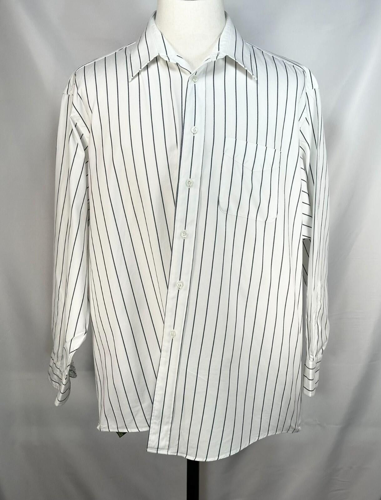 Club Room Club Room Pinpoint Oxford Button Up White Mens XL 17.5/33 Size 44R - 1 Thumbnail