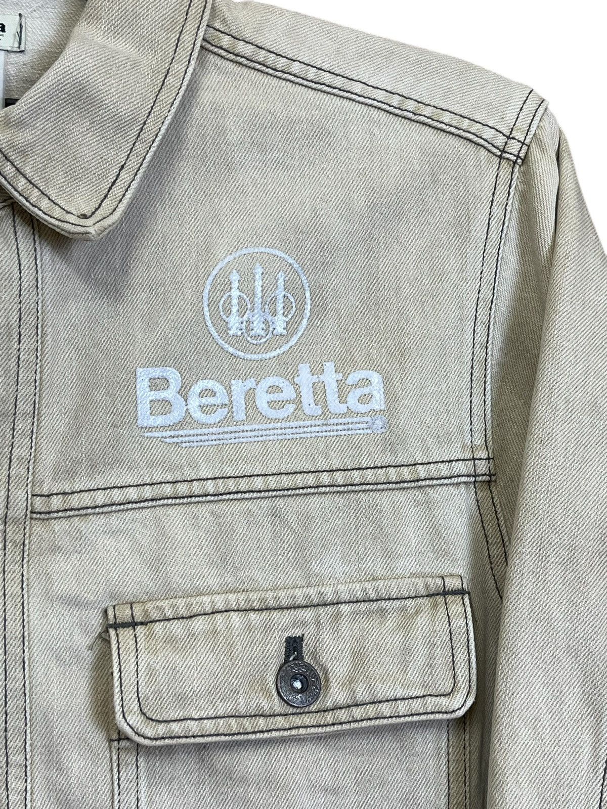 Beretta VINTAGE BERETTA BIG PRINTED TRUCKER DENIM JACKET Size US M / EU 48-50 / 2 - 6 Thumbnail