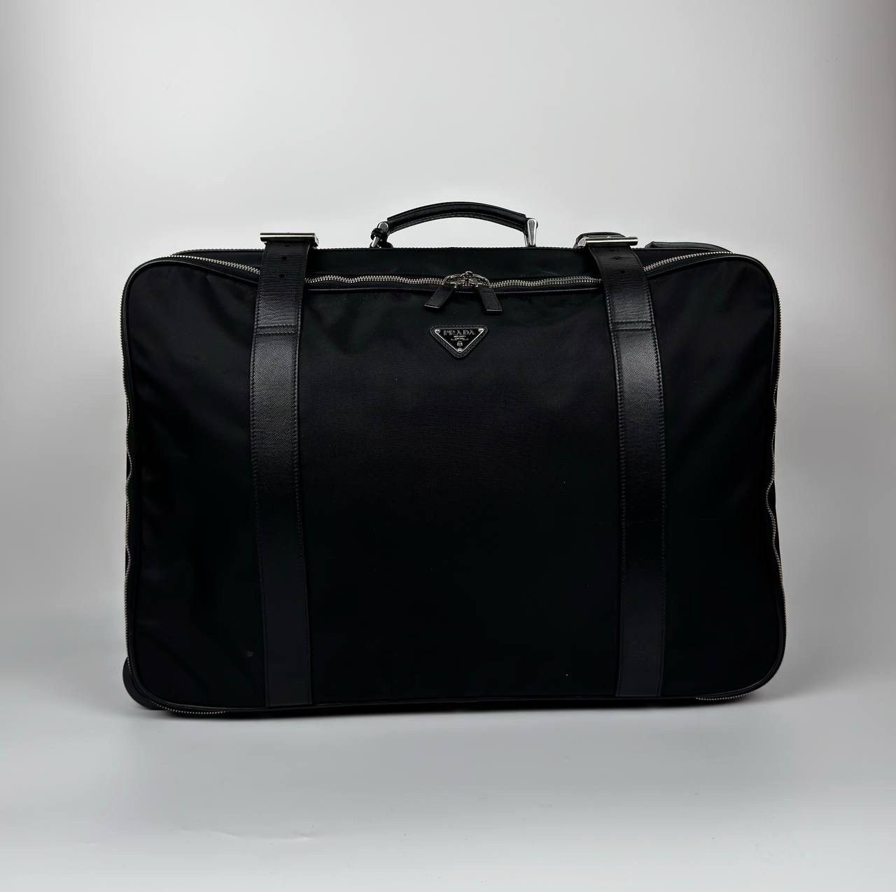 Prada Prada Saffiano Black Nylon Luggage Bag Size ONE SIZE - 1 Thumbnail