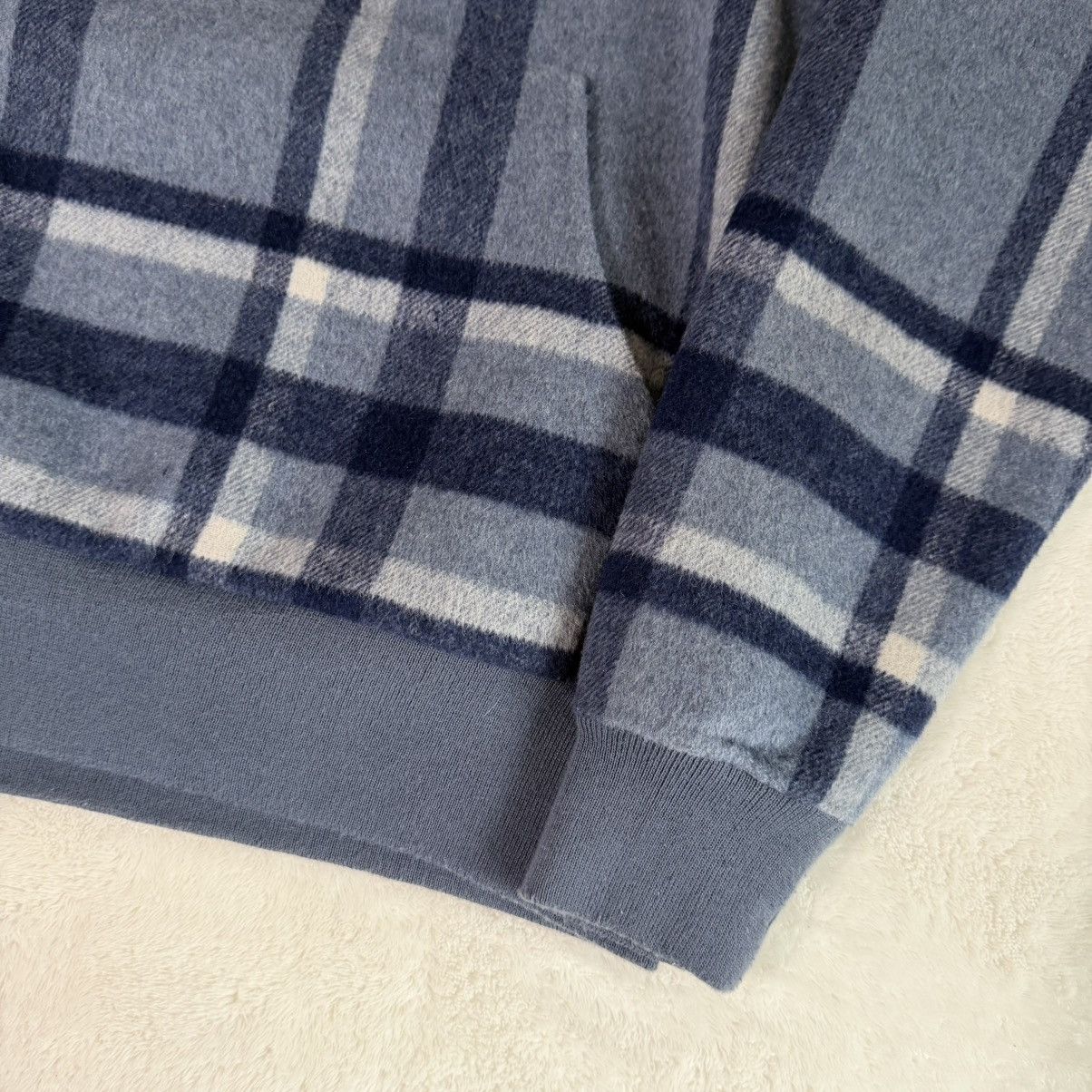 Kith KITH Reversible Wool Plaid Hoodie Blue Size US M / EU 48-50 / 2 - 3 Thumbnail