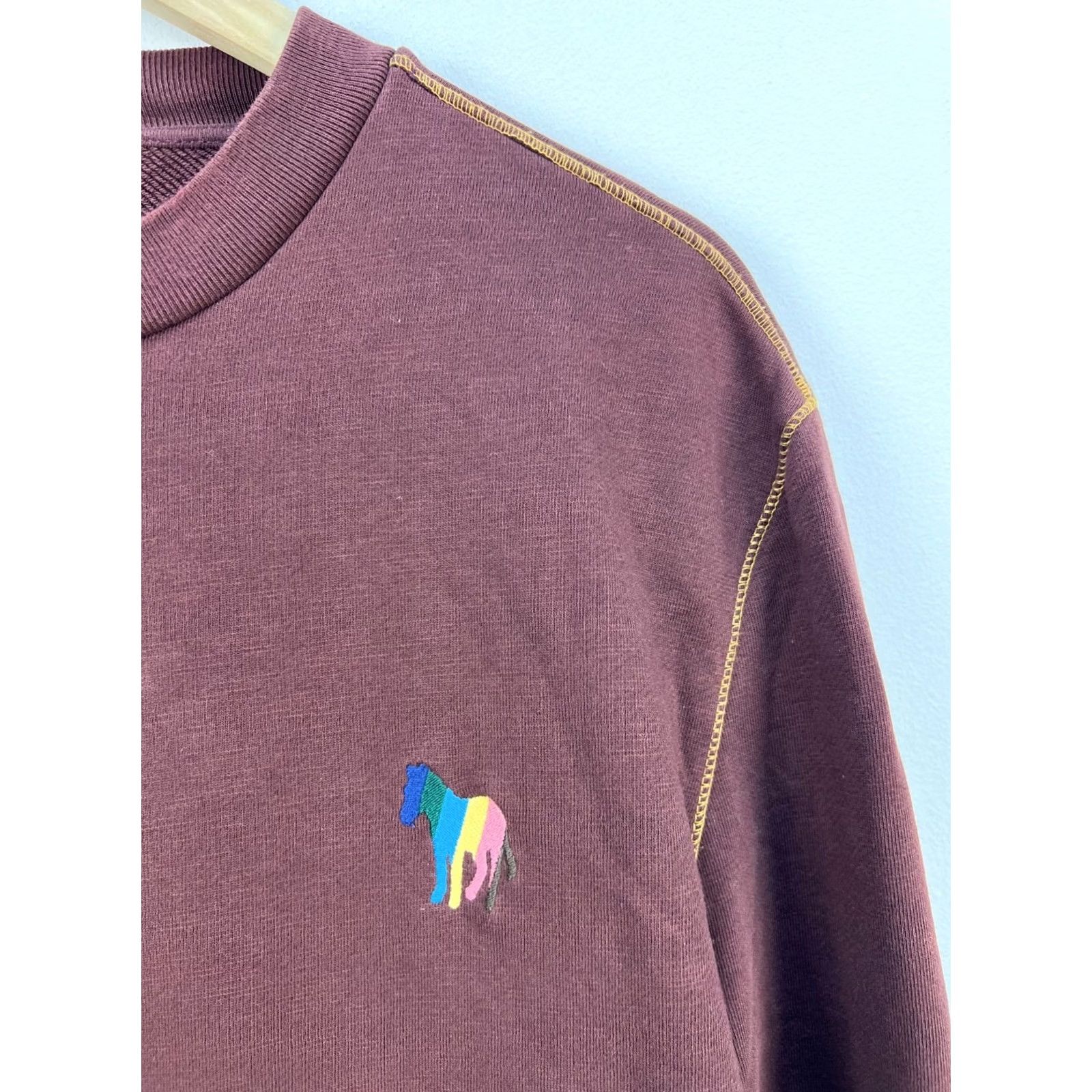 Paul Smith Paul Smith Horse Logo Crew Neck Jumper Size XL Burgundy Size US XL / EU 56 / 4 - 3 Thumbnail