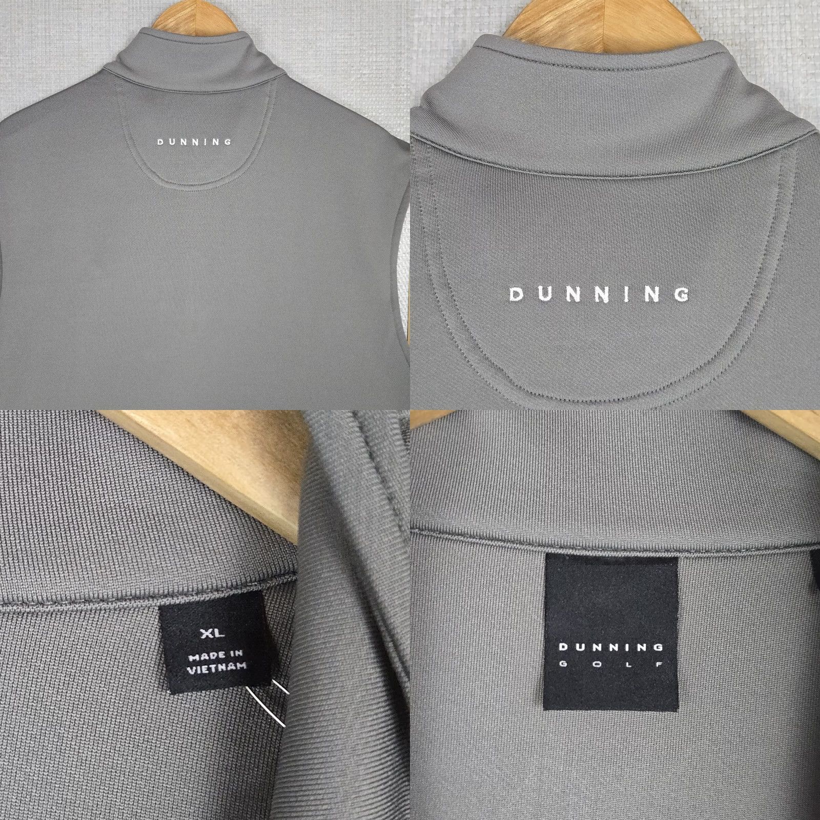 Vintage Dunning Mens Golf Vest XL Gray 1/4 Zip Performance Wicking Size US XL / EU 56 / 4 - 8 Thumbnail