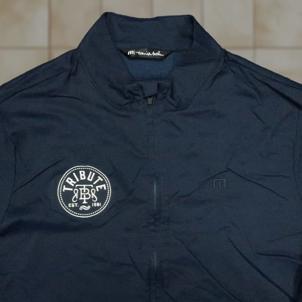 TravisMathew Travis Mathew Jacket Mens L Navy Blue Surfside Full Zip Stretch Tribute Windbreaker Size US L / EU 52-54 / 3 - 1 Thumbnail