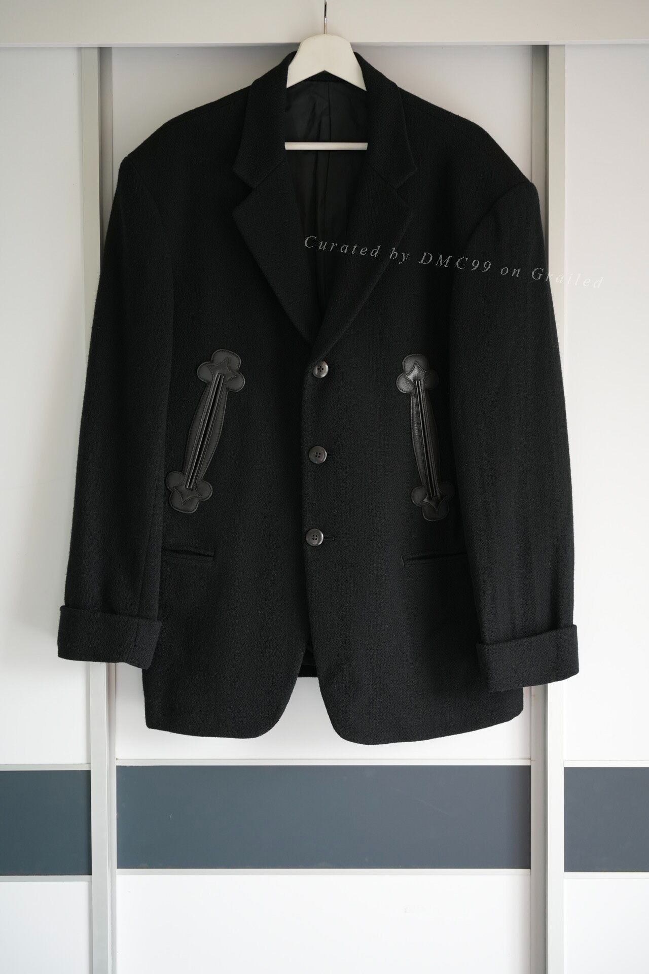 Yohji Yamamoto Yohji Yamamoto 88AW Leather Flower Suit Size US S / EU 44-46 / 1 - 1 Thumbnail