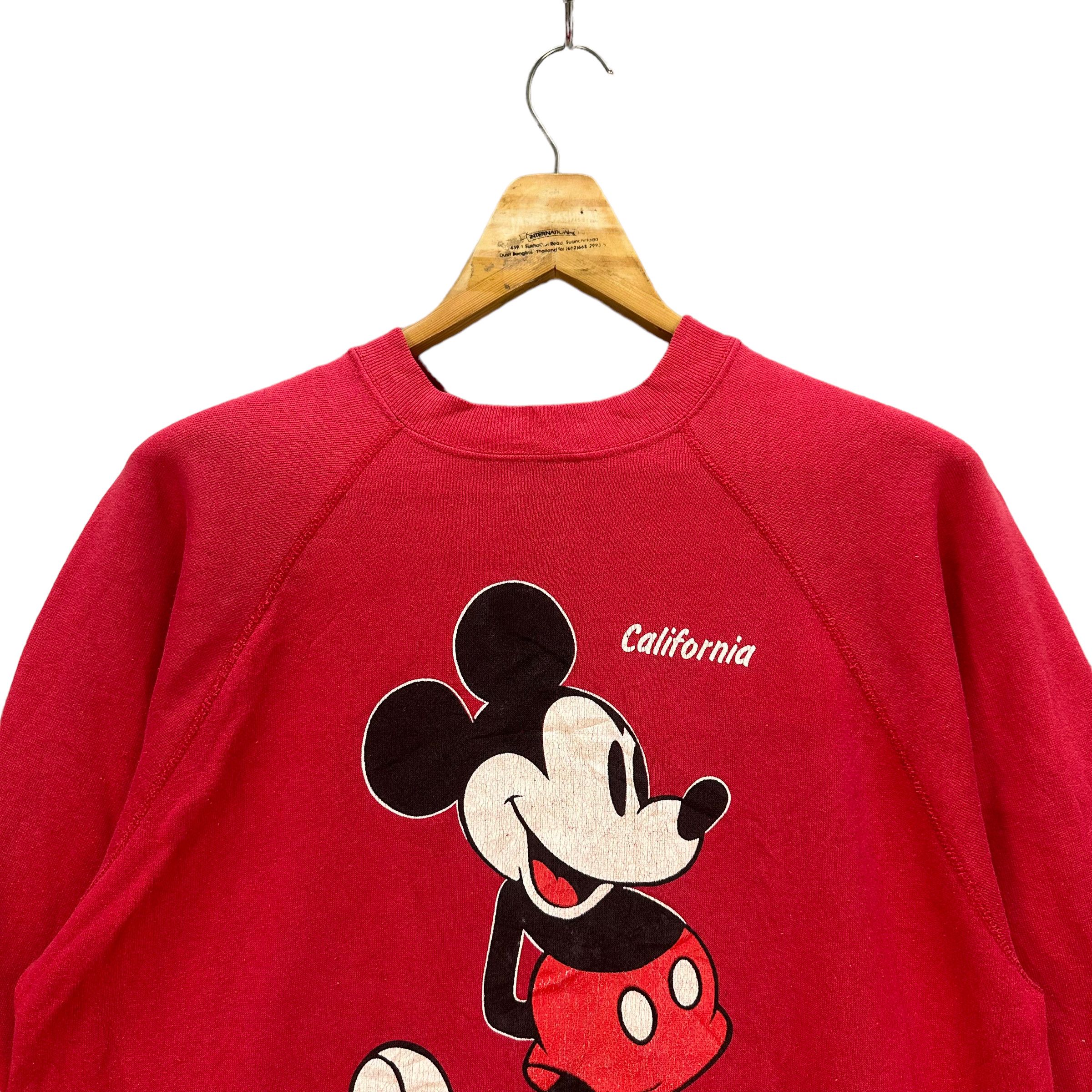 Mickey Mouse VINTAGE MICKEY MOUSE MIRROR PRINT RED SWEATSHIRTS #8049-198 Size US L / EU 52-54 / 3 - 2 Thumbnail