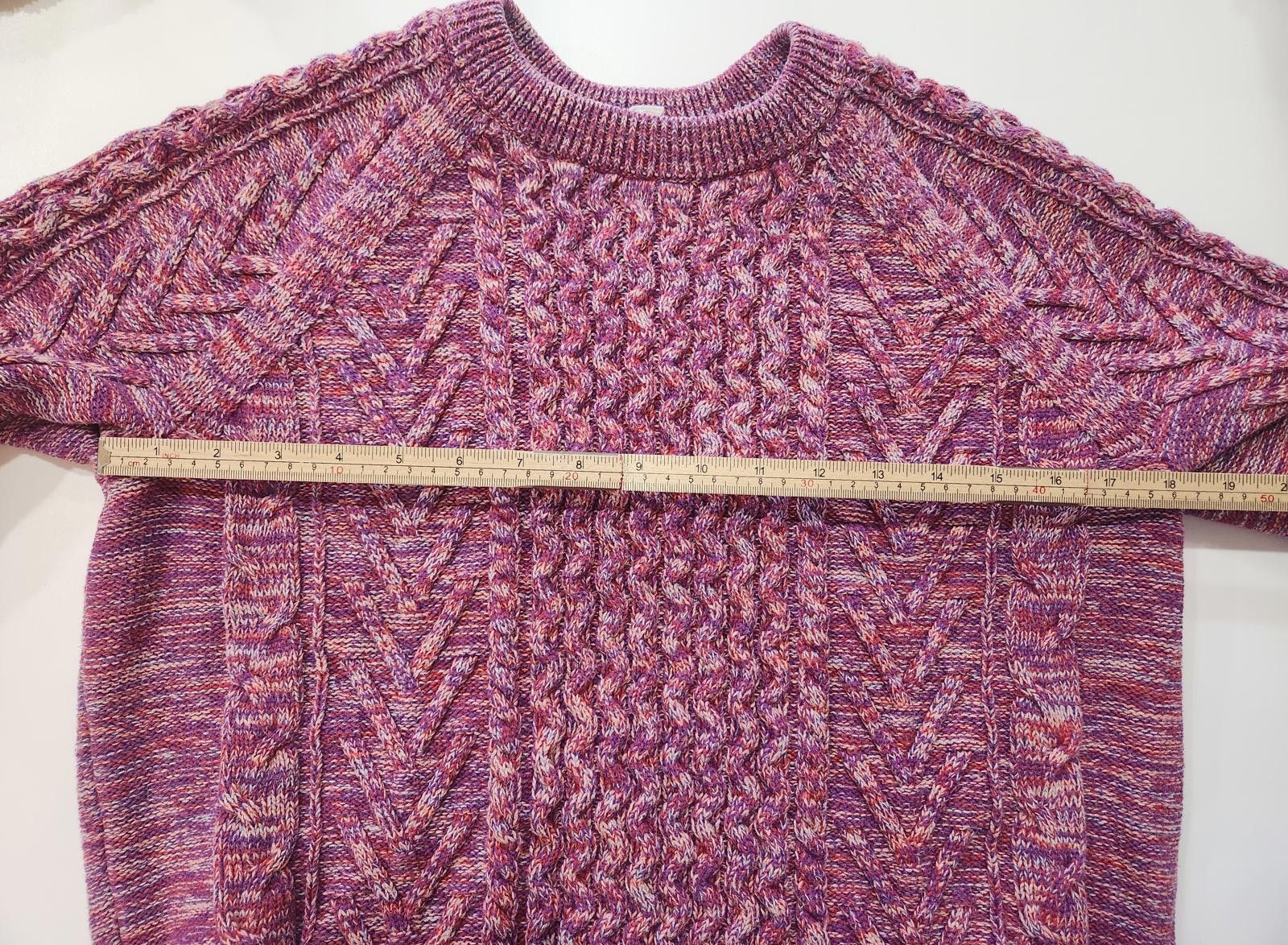 Gap Gap Women's Cable Knit sweater Pink Marbled cable crewneck Size M / US 6-8 / IT 42-44 - 4 Thumbnail