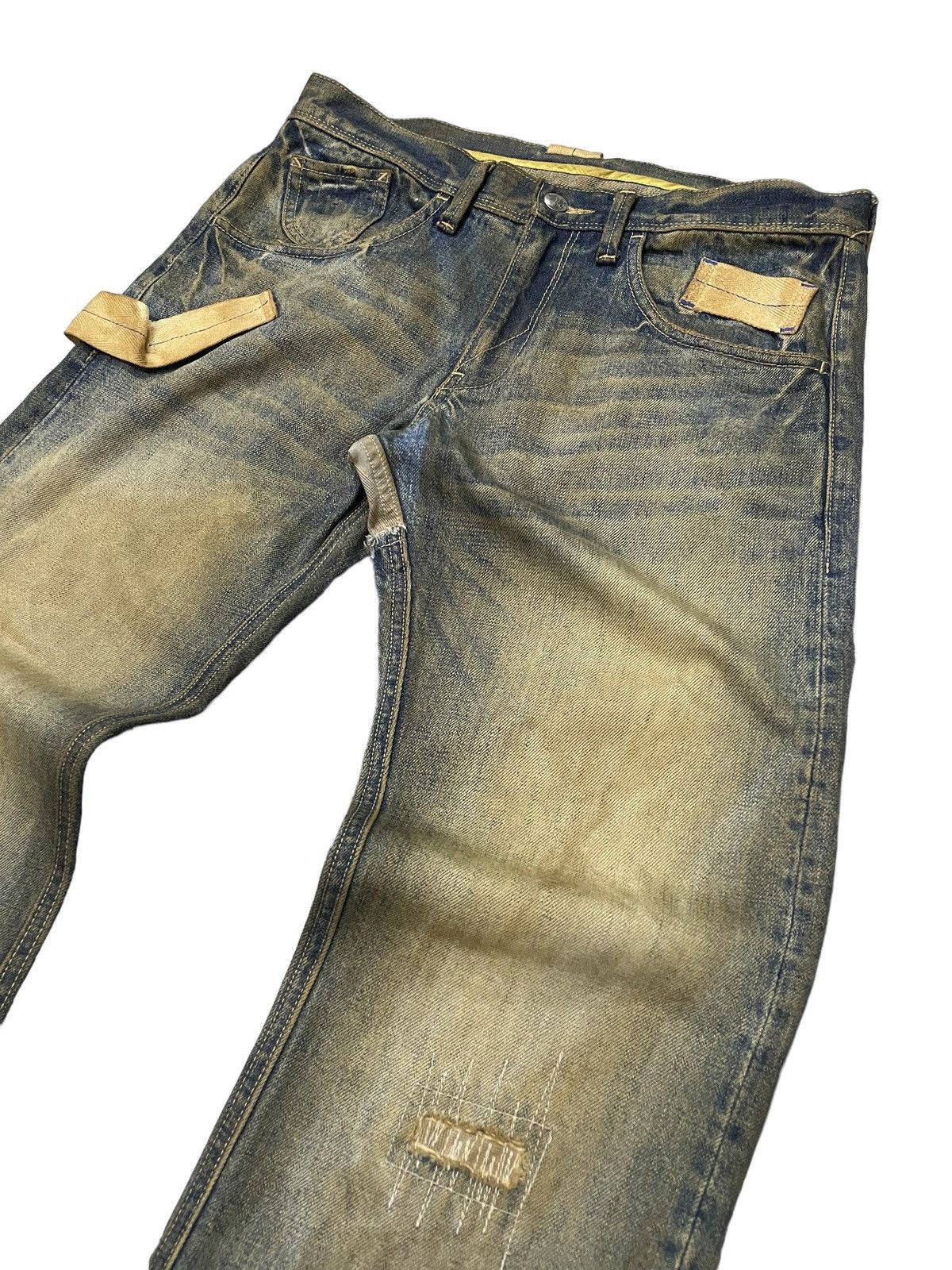 Hysteric Glamour × R.Newbold R.Newbold Muddy Wash Carpenter Distressed Repaired Jeans Size US 30 / EU 46 - 6 Thumbnail