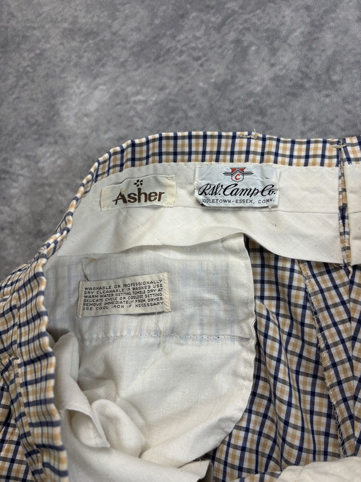 Vintage 1970s Plaid Trousers Vintage R.W. Camp Talon Zipper Pants 34 Size US 34 / EU 50 - 6 Thumbnail
