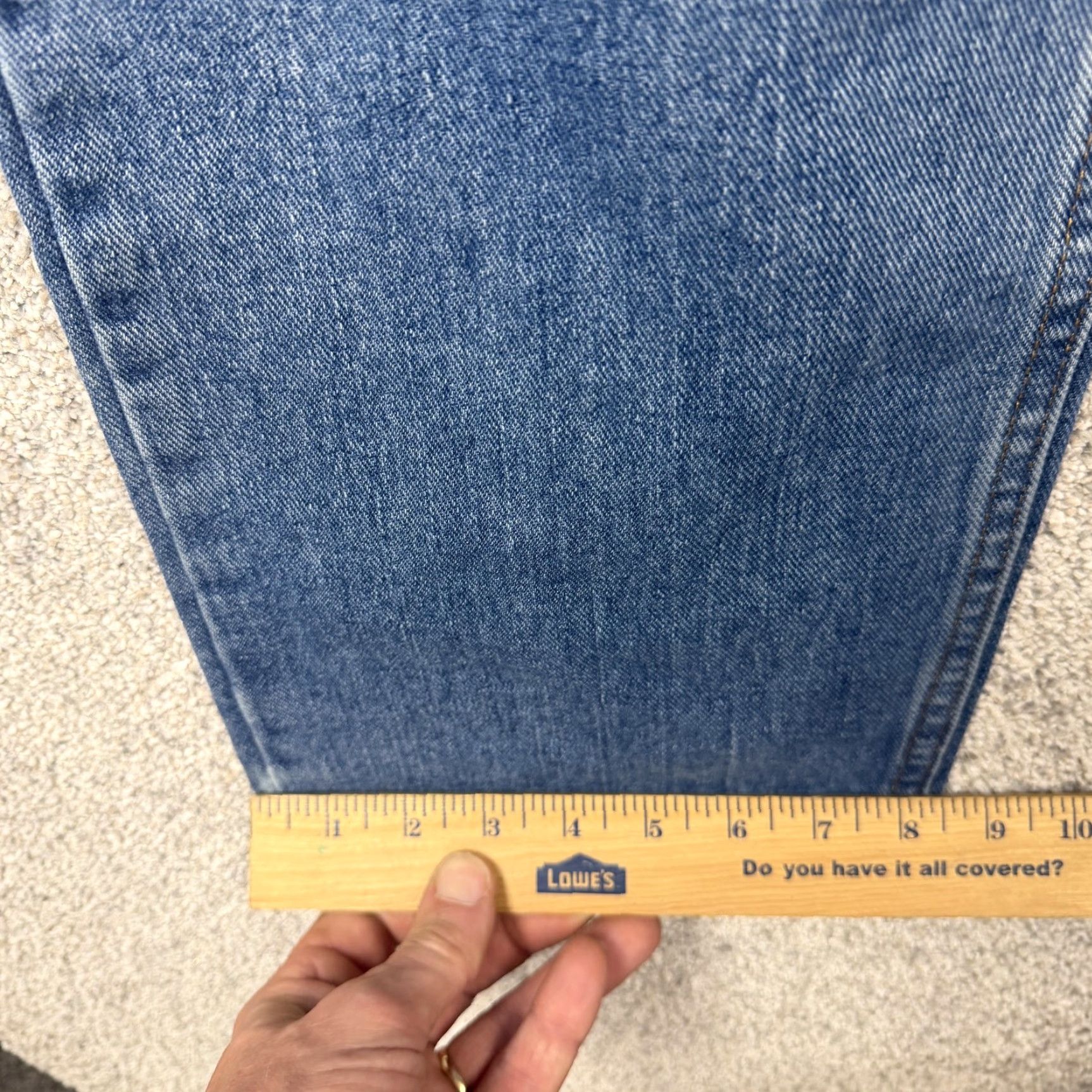 Lee Lee Relaxed Fit Jeans Mens 34x33.5 Blue Denim Straight Leg Stonewash Normcore Cotton 5-Pocket Men Spring Summer Fall Winter Jeans Mens Size US 34 / EU 50 - 3 Thumbnail