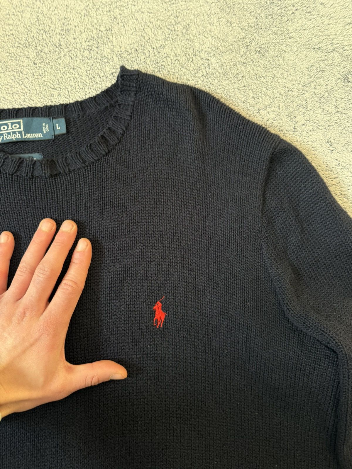 Polo Ralph Lauren Vintage Polo Ralph Lauren Sweater Navy Knit L Relaxed Size US L / EU 52-54 / 3 - 6 Thumbnail