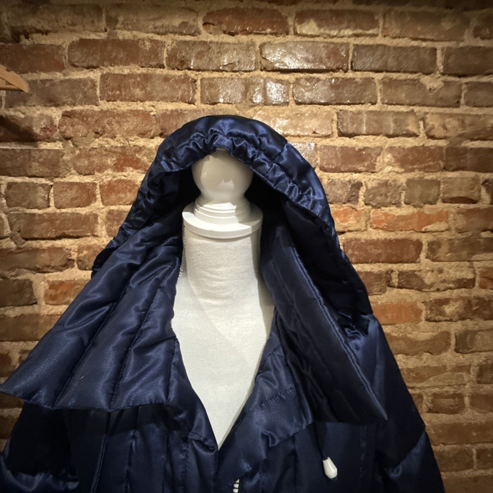 & Other Stories Vtg 90’s Yililan Chinese Womens M/S Puffer Down Navy Parka Size S / US 4 / IT 40 - 6 Thumbnail