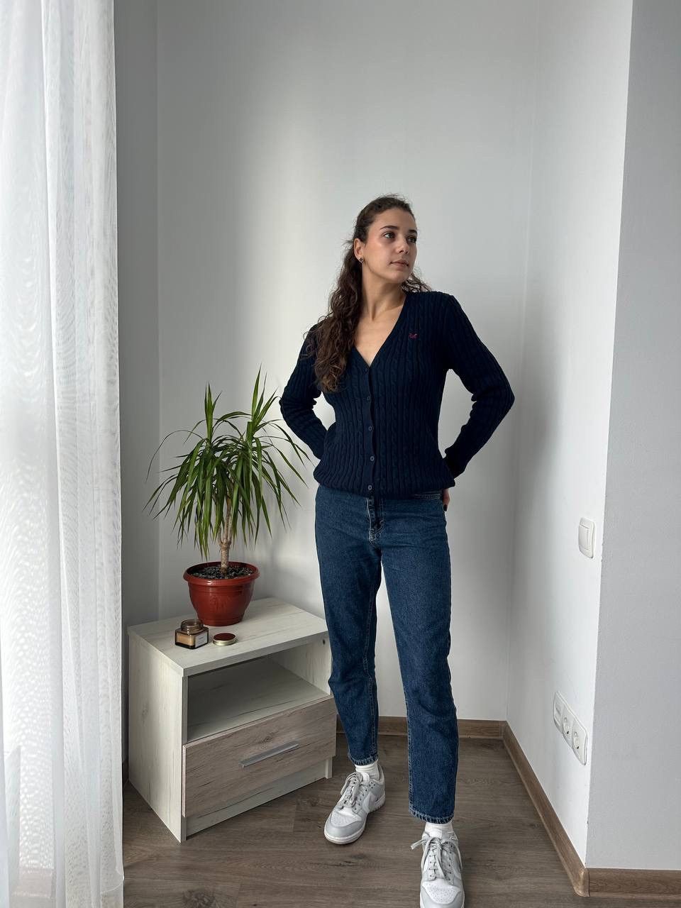 Vintage Vintage Cardigan Blue Jumper Pullover Womens Sweater Size L / US 10 / IT 46 - 1 Thumbnail