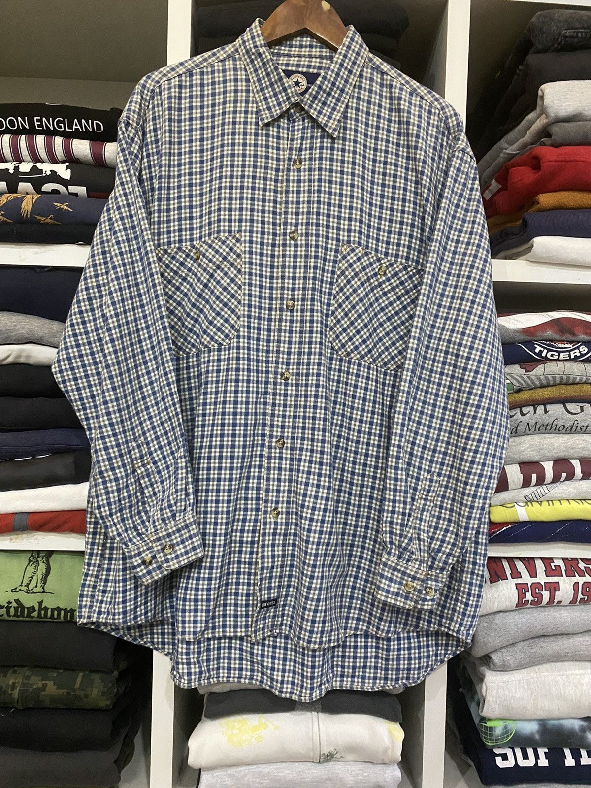 Converse × Flannel × Vintage Vintage Converse Flannel Shirt Size US XXL / EU 58 / 5 - 8 Thumbnail