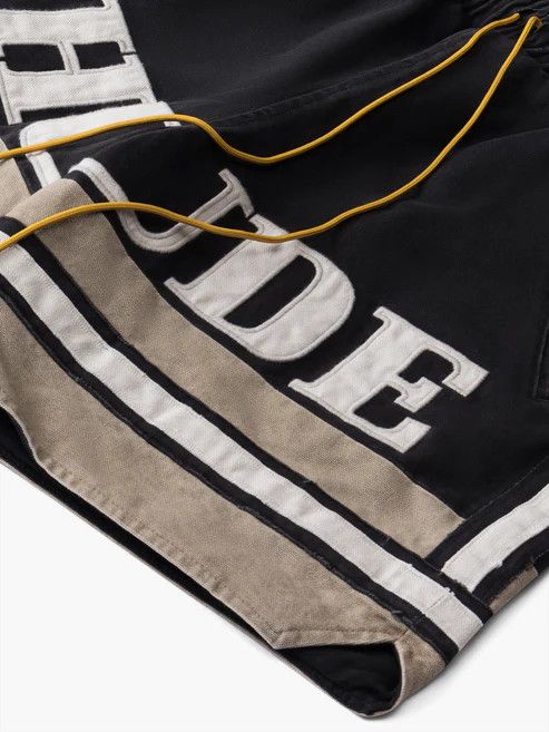 Rhude os11x0124 Embroidered Logo Shorts in Black & Khaki Size US 32 / EU 48 - 3 Thumbnail