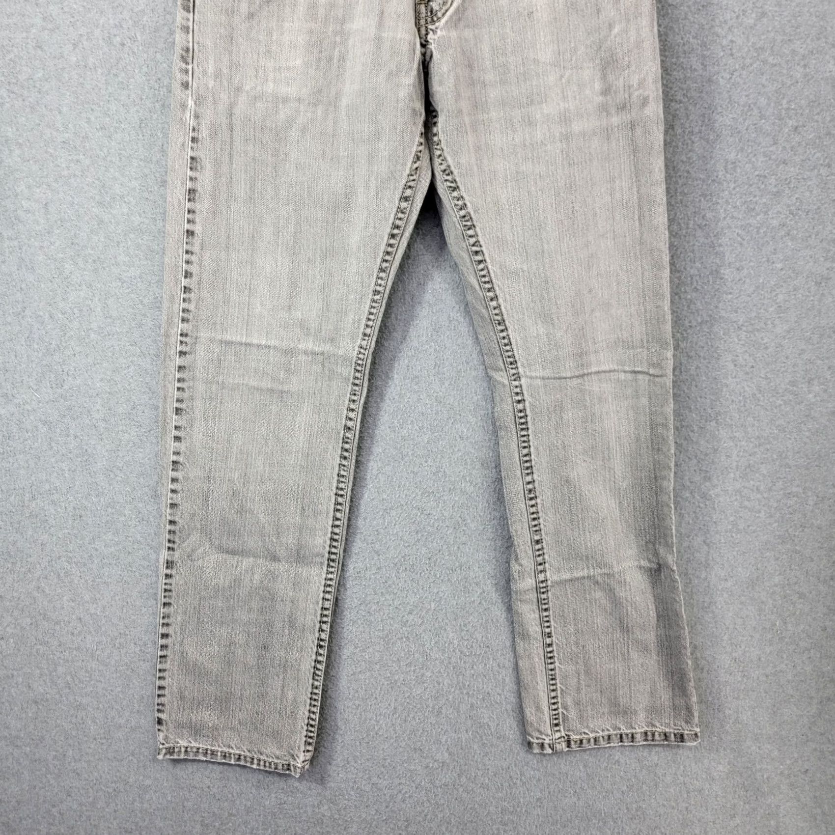 Levi's Levi's Jeans Mens 30x32 Gray Slim Fit Modern Western Denim Straight 5-Pocket Jeans Slim Sh fit Mens 90s City Pattern Solid Medium Wash Gray Size US 30 / EU 46 - 2 Thumbnail