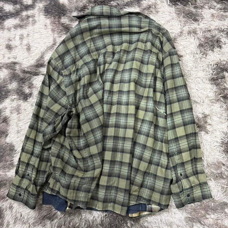 Balenciaga Balenciaga Statue of Liberty Plaid Shirt Fake Two Jacket Size US L / EU 52-54 / 3 - 3 Thumbnail