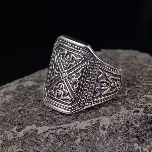 Japanese Brand Stainless Steel Men's Ring Fashion Biker Band Ring Size ONE SIZE - 2 Thumbnail