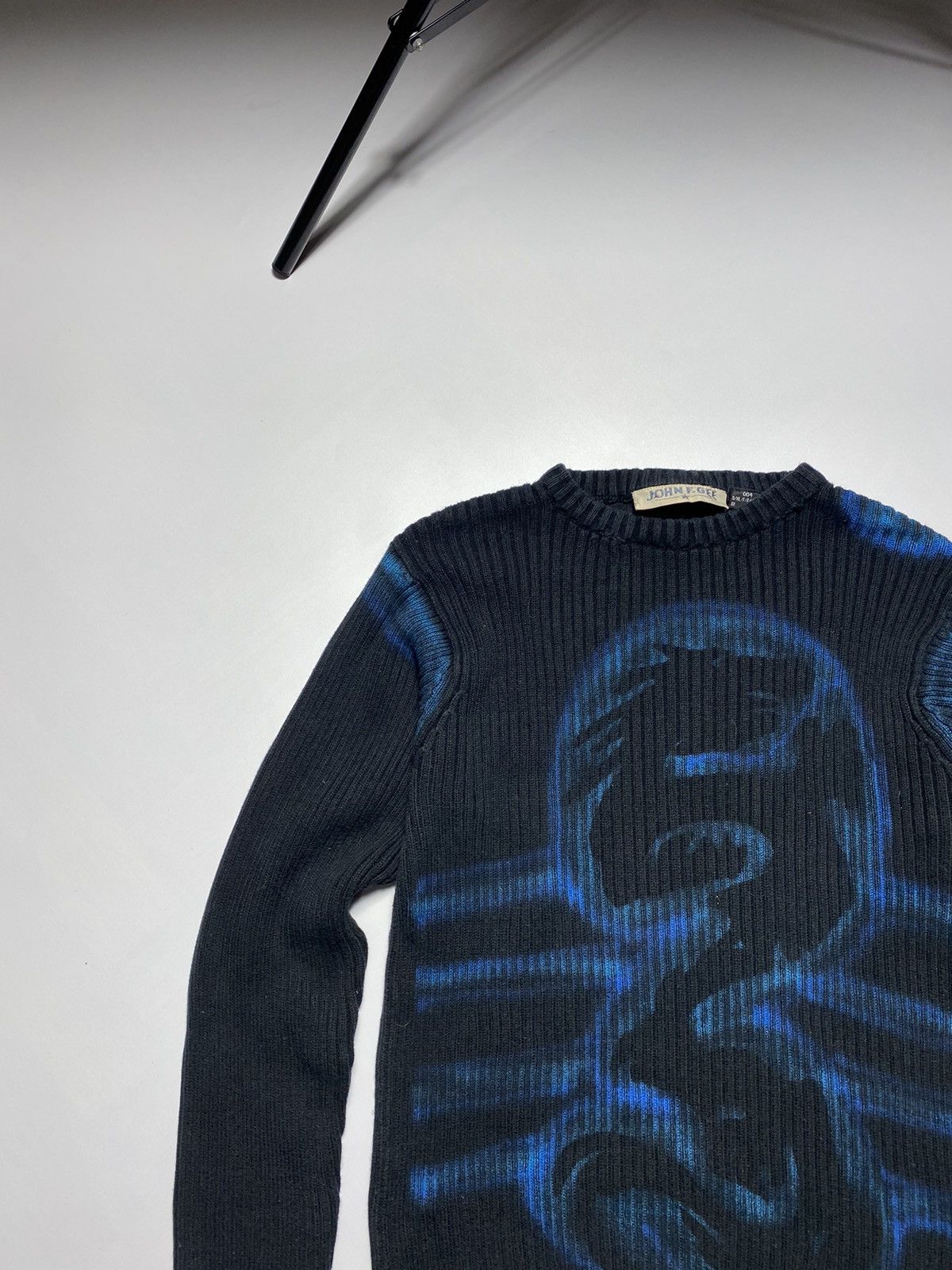 Japanese Brand × Seditionaries VINTAGE JOHN F.GEE Y2K AVANGARDE KNIT PRINTED PUNK SWEATER Size US M / EU 48-50 / 2 - 3 Thumbnail