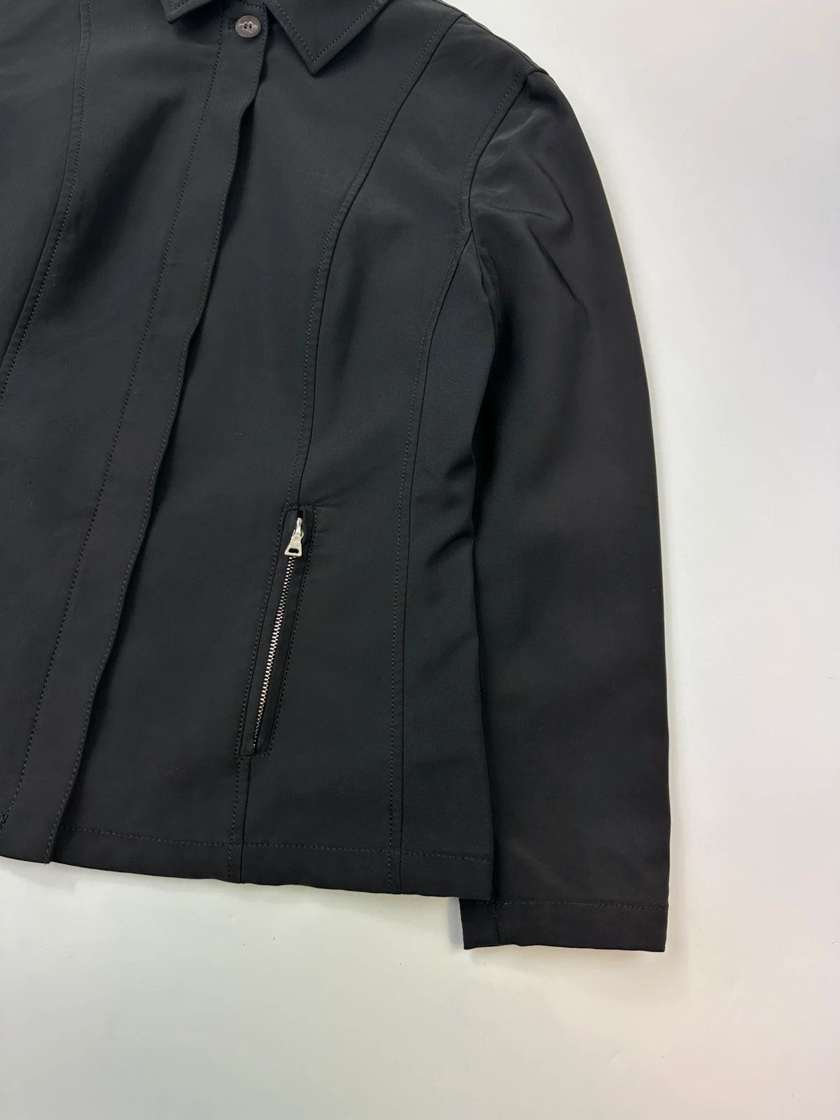 Prada Prada Milano SS1997 Black Nylon Tailored Jacket Size M / US 6-8 / IT 42-44 - 4 Thumbnail