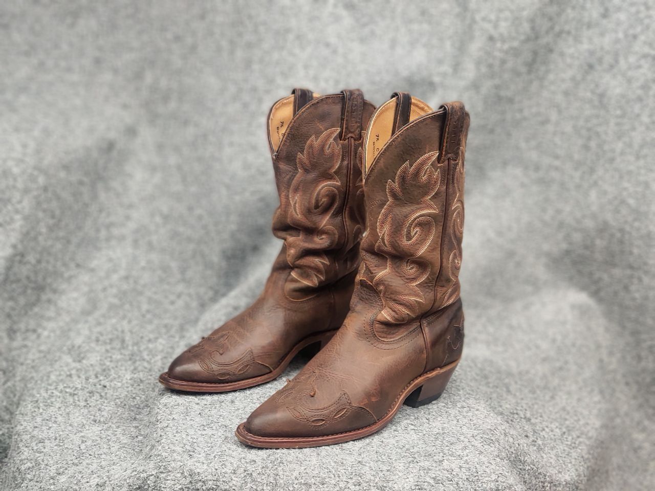 Boulet Vintage Boulet Canada Made Brown Western Cowboy W Boots Size US 7.5 / IT 37.5 - 9 Thumbnail
