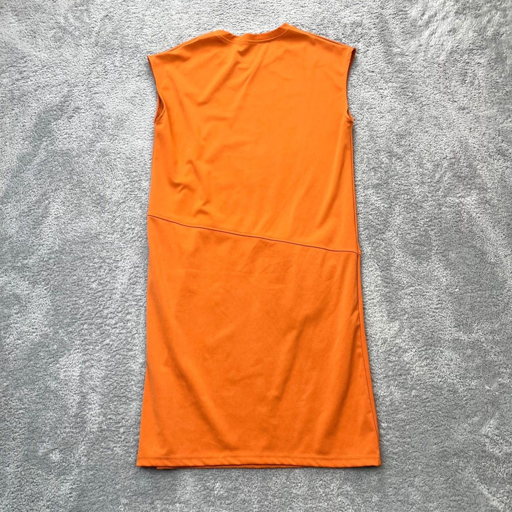 Vintage Womens Orange Mickey Mouse Sleeveless Tank Dress Small Pocket Casual Crew Neck Size S / US 4 / IT 40 - 2 Thumbnail