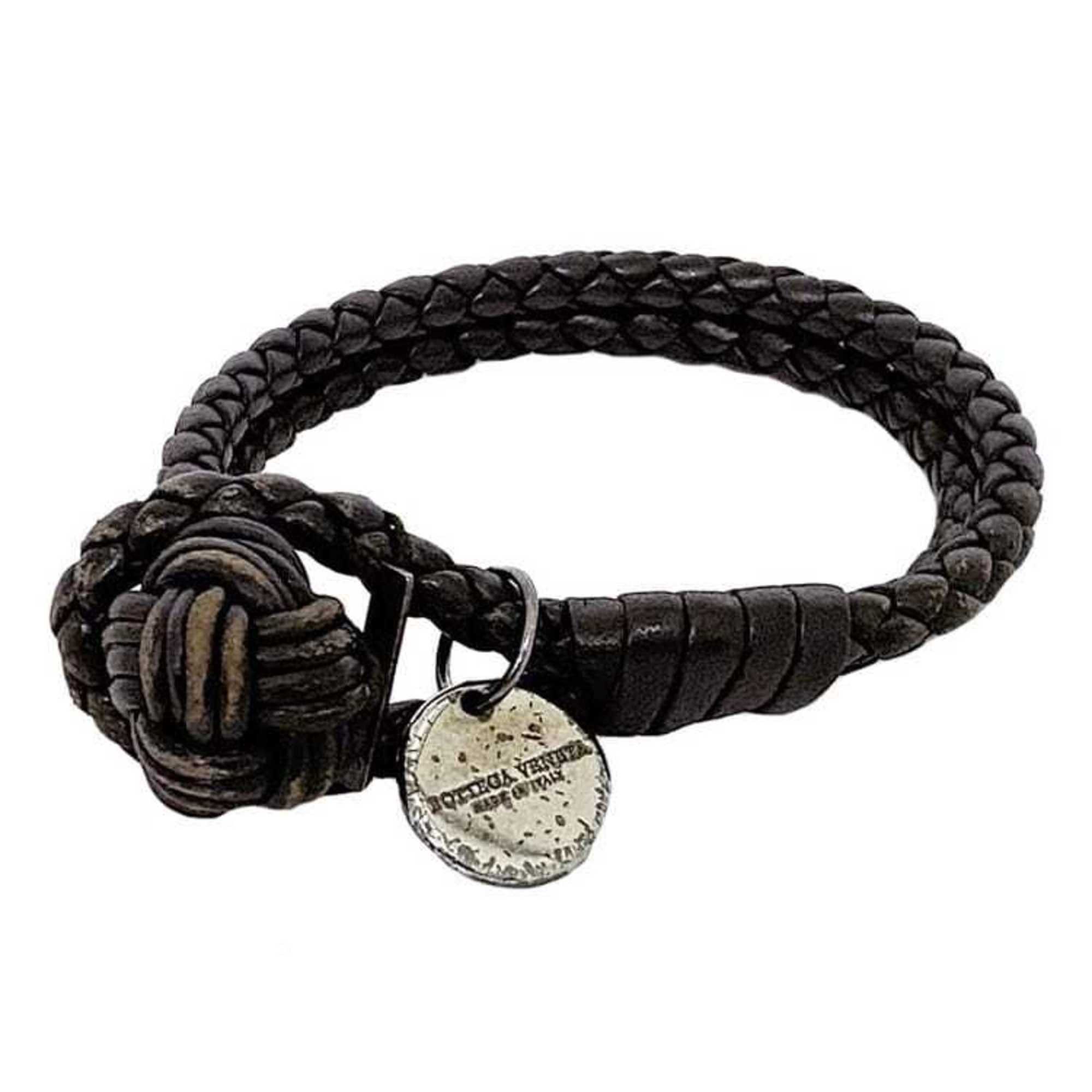 Bottega Veneta Bottega Veneta Bracelet ec-22584 Brown Intrecciato Leather BOTTEGA VENETA Bangle Women's Size ONE SIZE - 1 Thumbnail