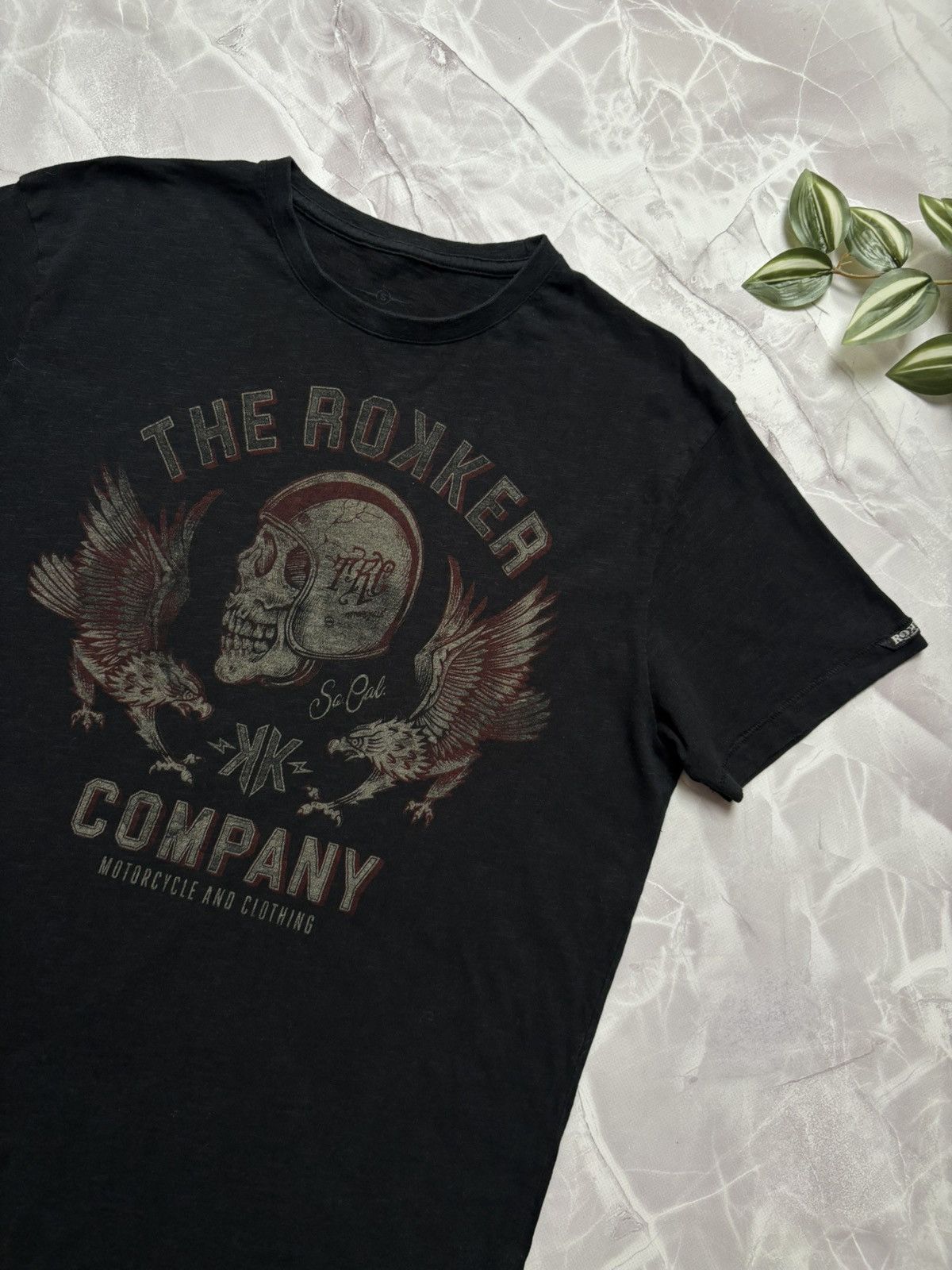 THE ROKKER COMPANY The Rokker Company T-Shirt Black Biker Graphic Print Mens S Size US S / EU 44-46 / 1 - 3 Thumbnail