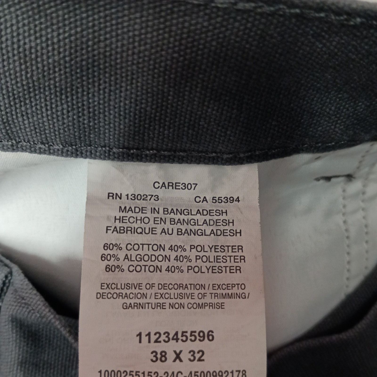 Wrangler Wrangler Carpenter Utility Pants Mens 38x32 Gray Regular Fit Size US 38 / EU 54 - 5 Thumbnail