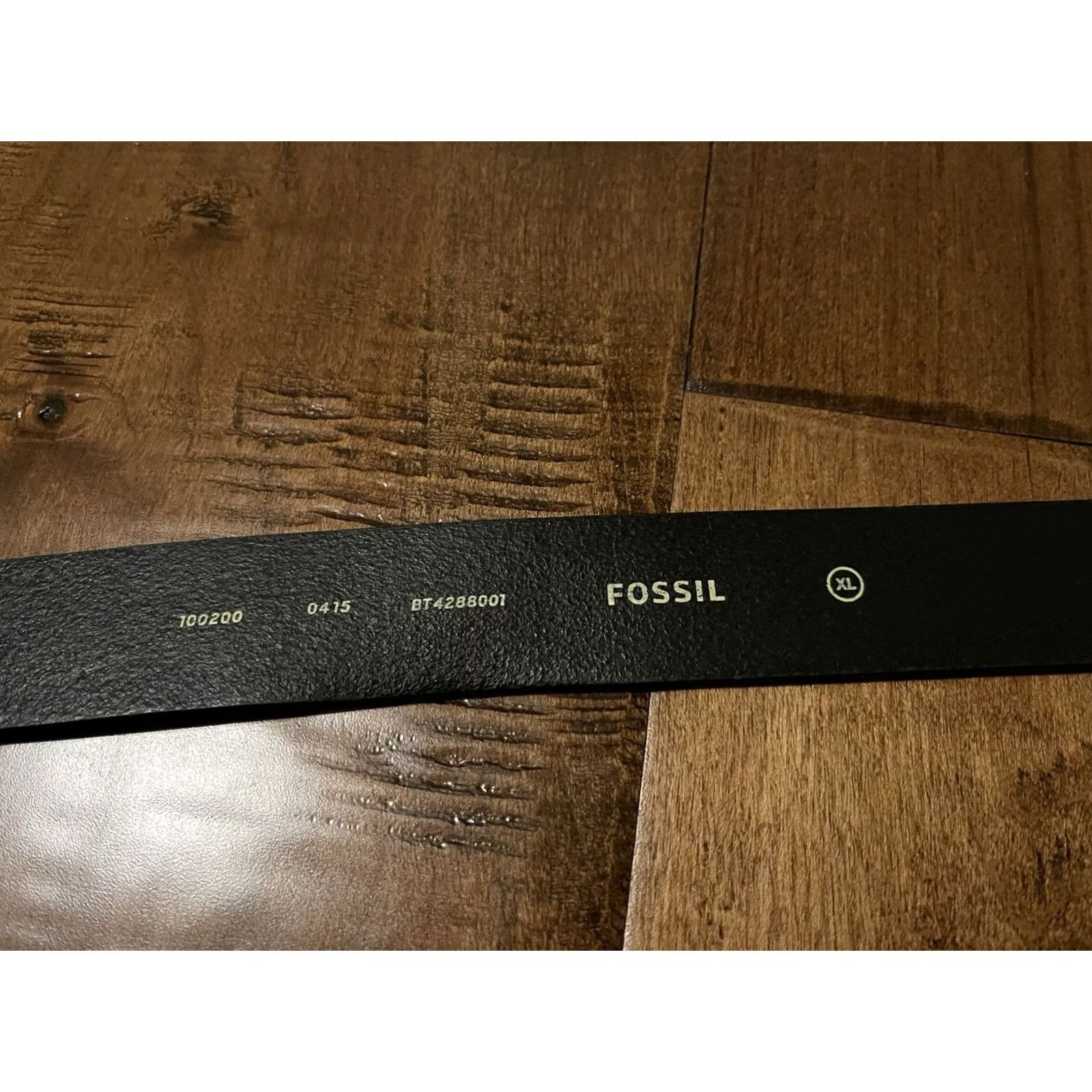 Fossil Fossil Belt Black Leather Gold Tone Buckle 1.5" XL Men's XLarge Dress Belt Size ONE SIZE - 5 Thumbnail